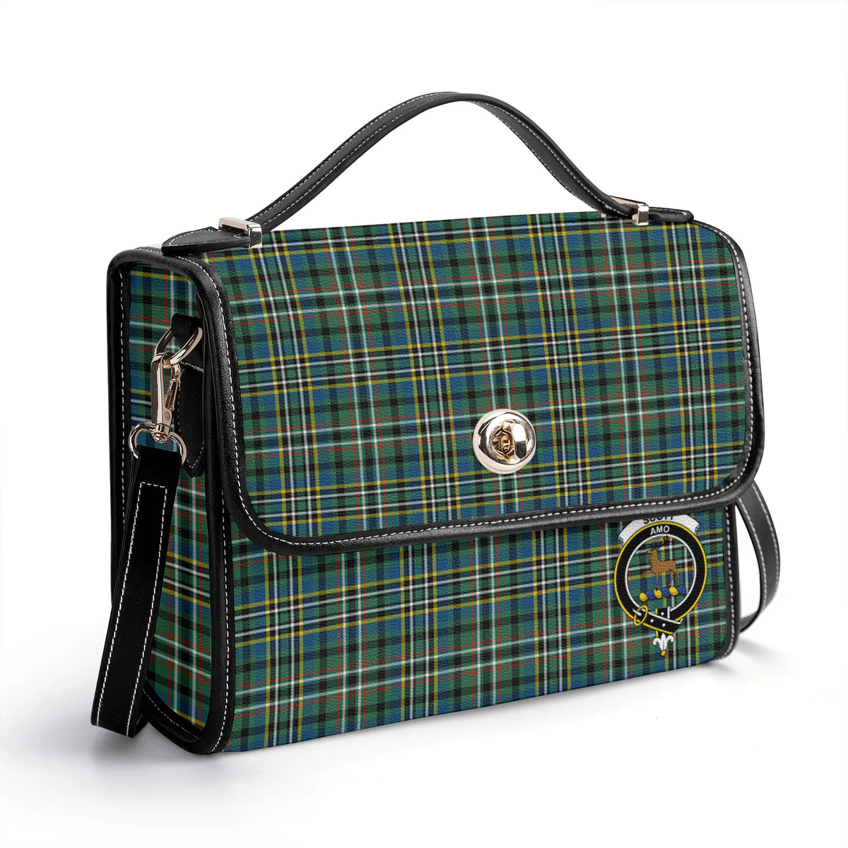 Scott Green Ancient Tartan Crest Satchel Bag
