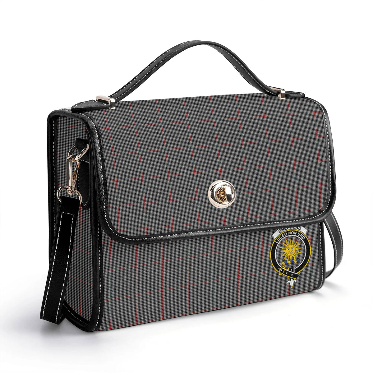 Shepherd Tartan Crest Satchel Bag