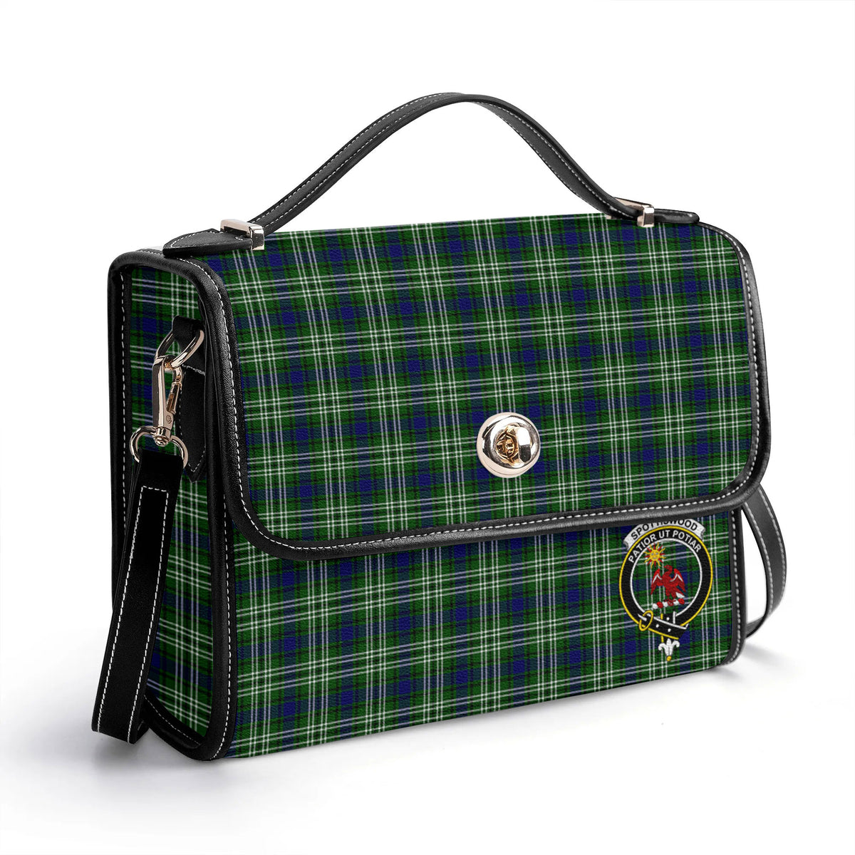 Spottiswood Tartan Crest Satchel Bag