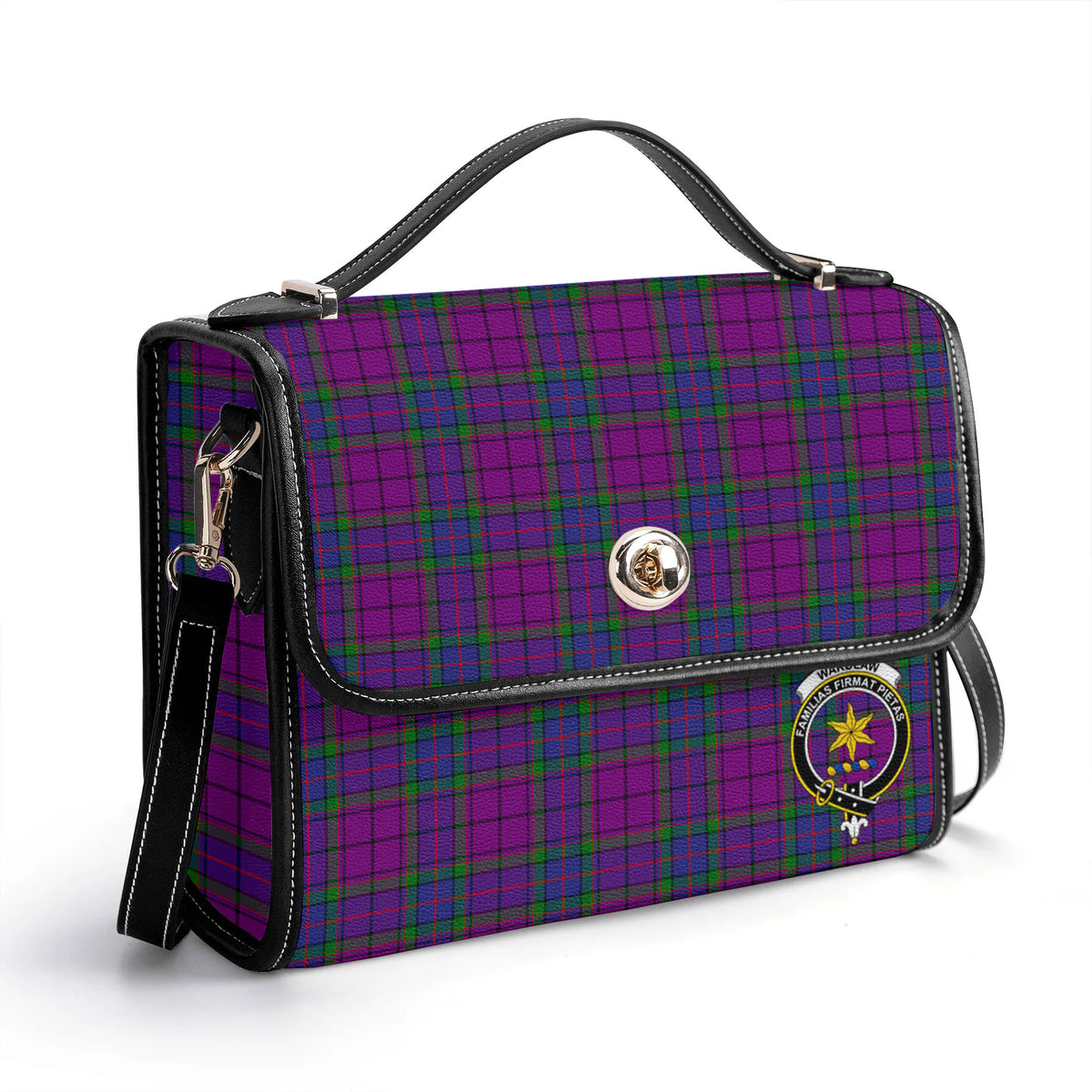 Wardlaw Modern Tartan Crest Satchel Bag