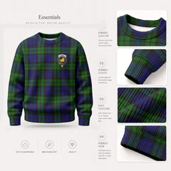 Campbell Modern Tartan Crest Sweater