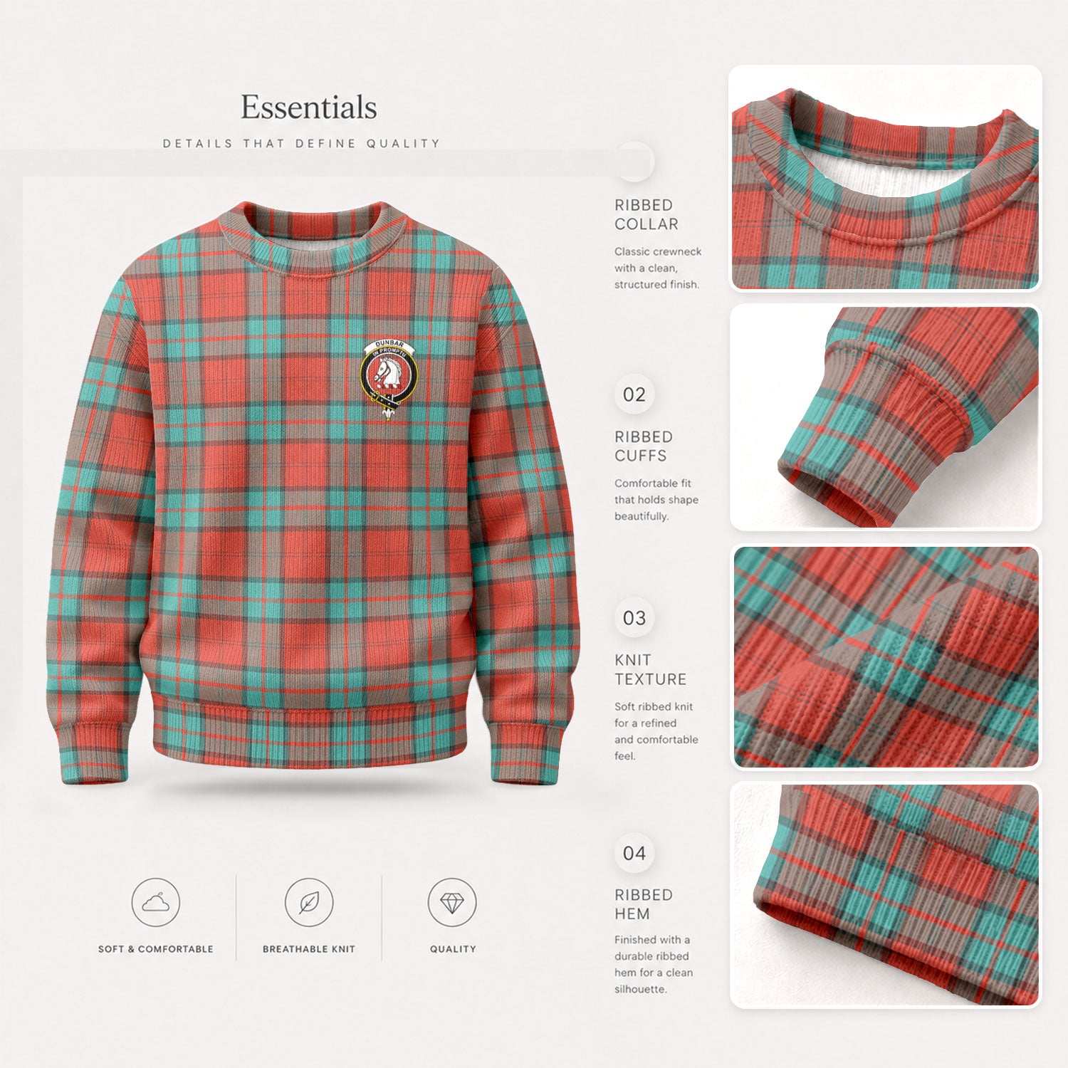 Dunbar Ancient Tartan Crest Sweater