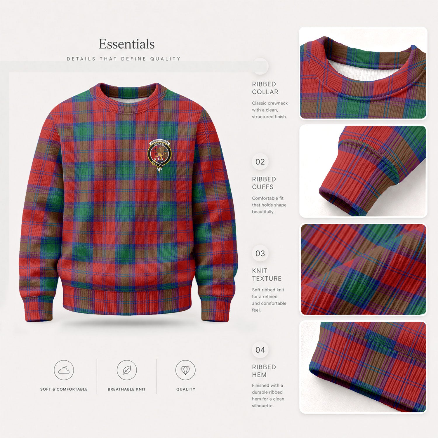 Fotheringham Tartan Crest Sweater