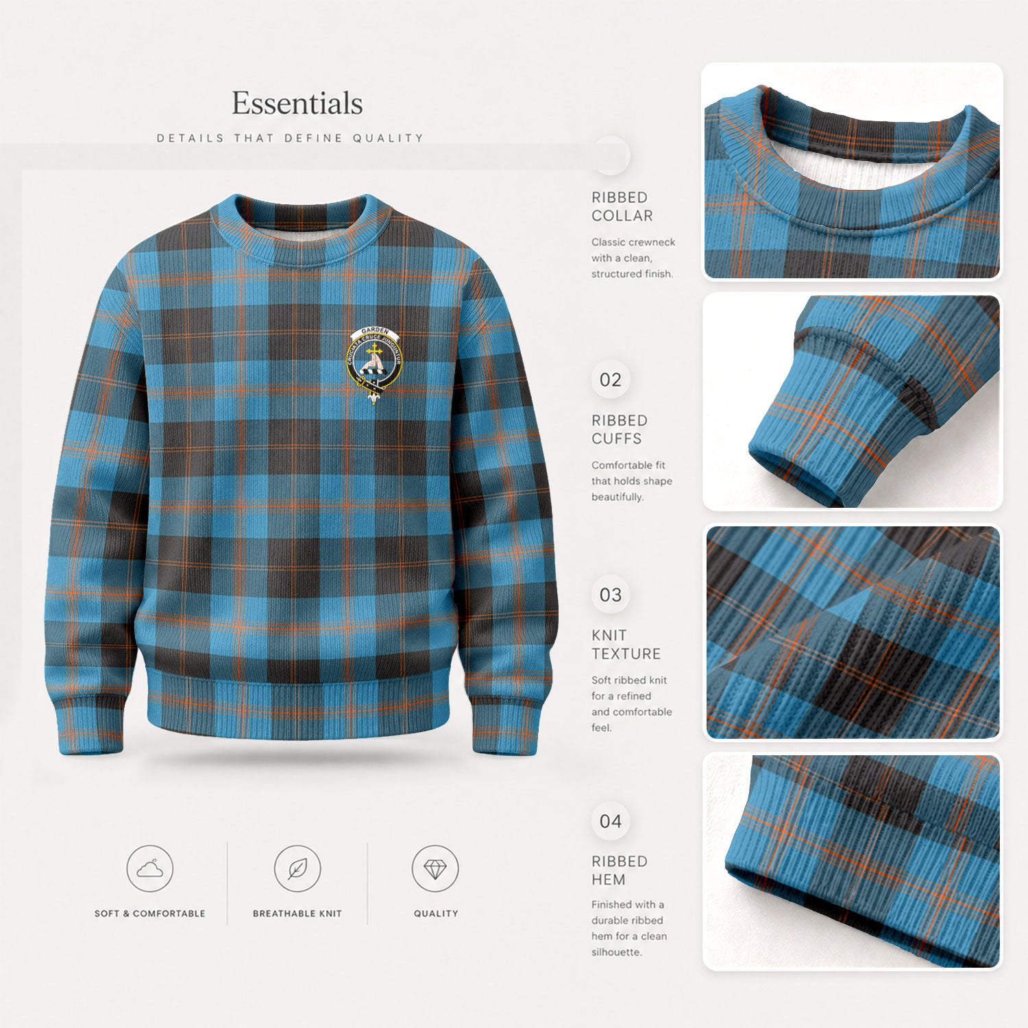 Garden Tartan Crest Sweater