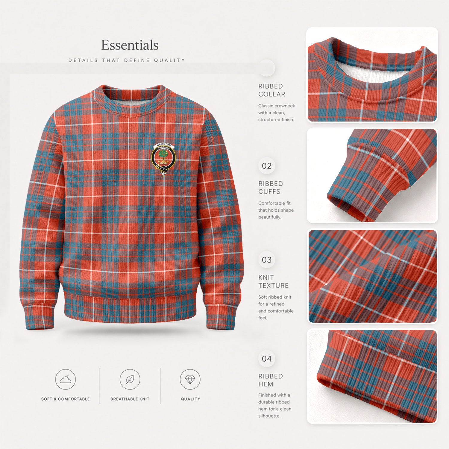 Hamilton Ancient Tartan Crest Sweater