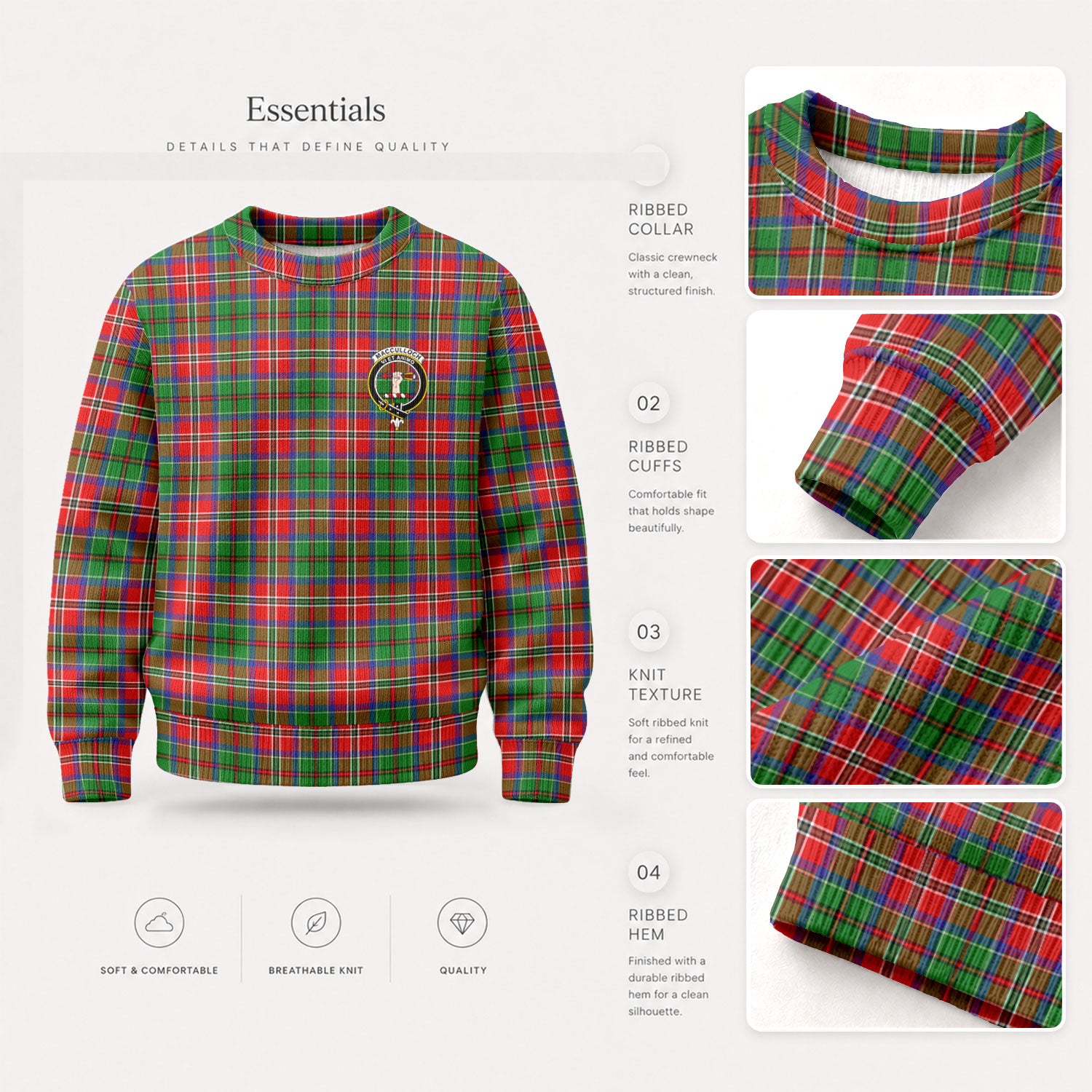 MacCulloch (McCulloch) Tartan Crest Sweater