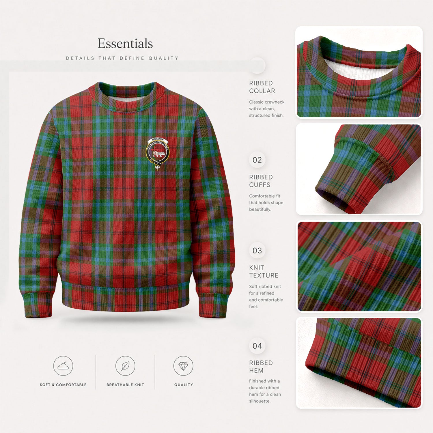 McCook Tartan Crest Sweater