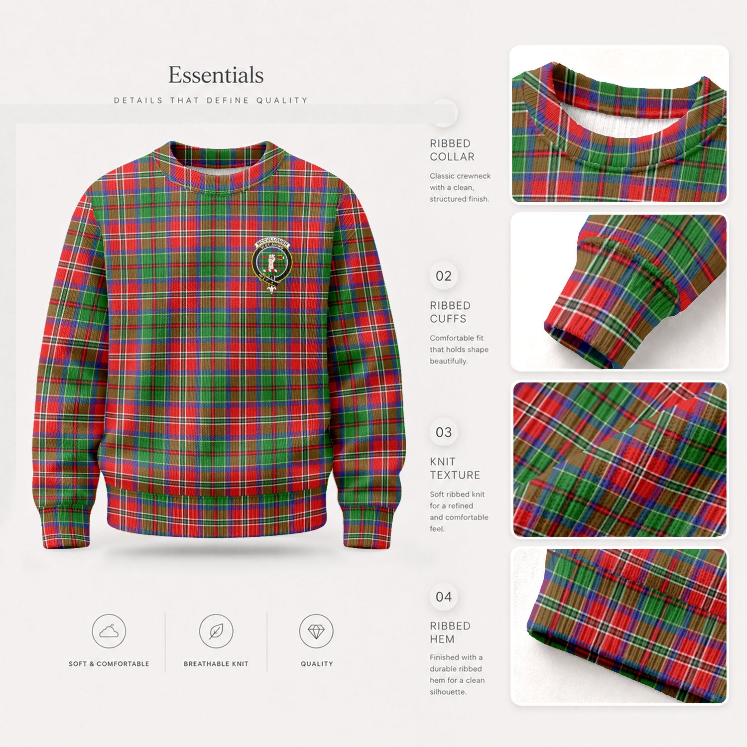 McCullough Tartan Crest Sweater