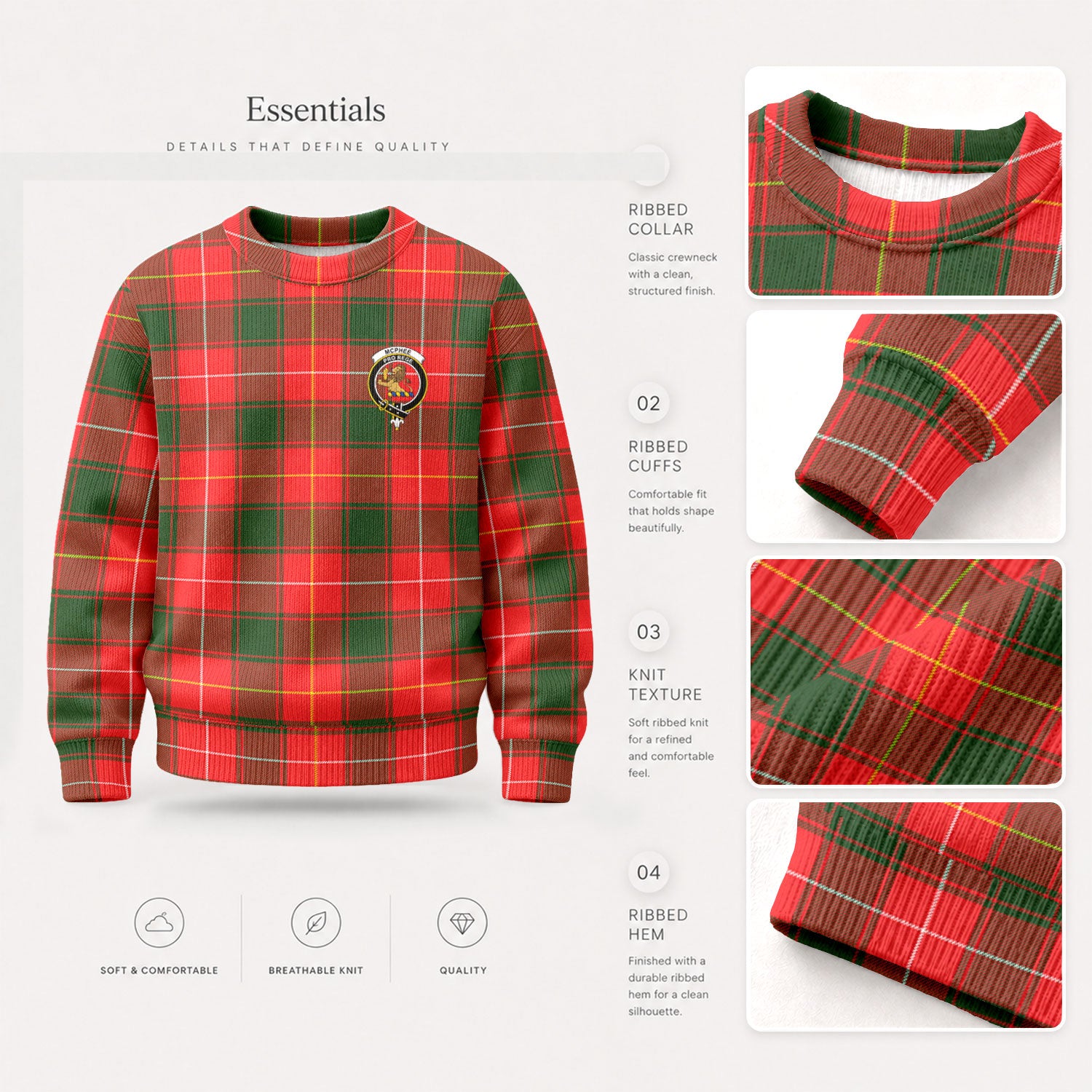 McPhee Tartan Crest Sweater