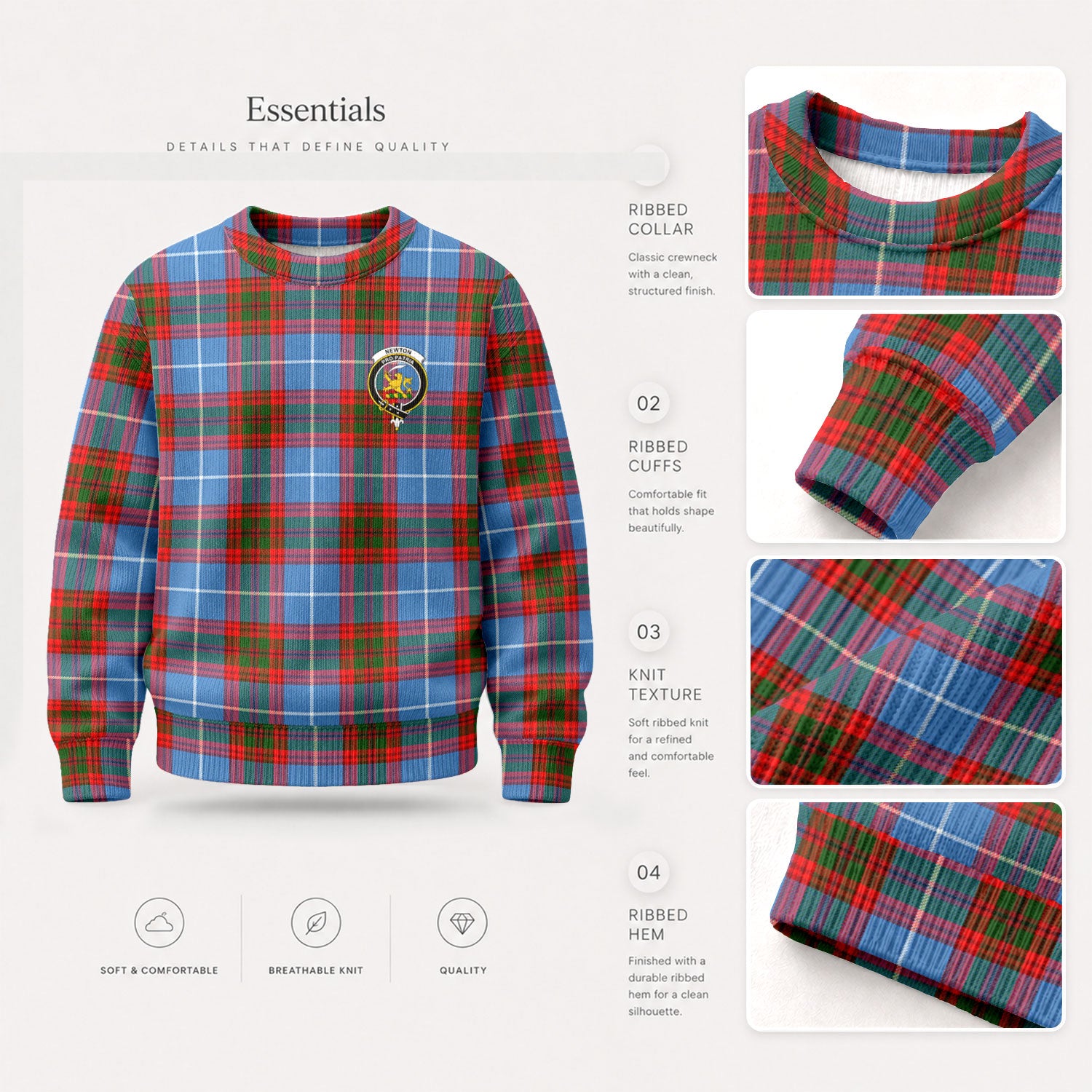 Newton Tartan Crest Sweater