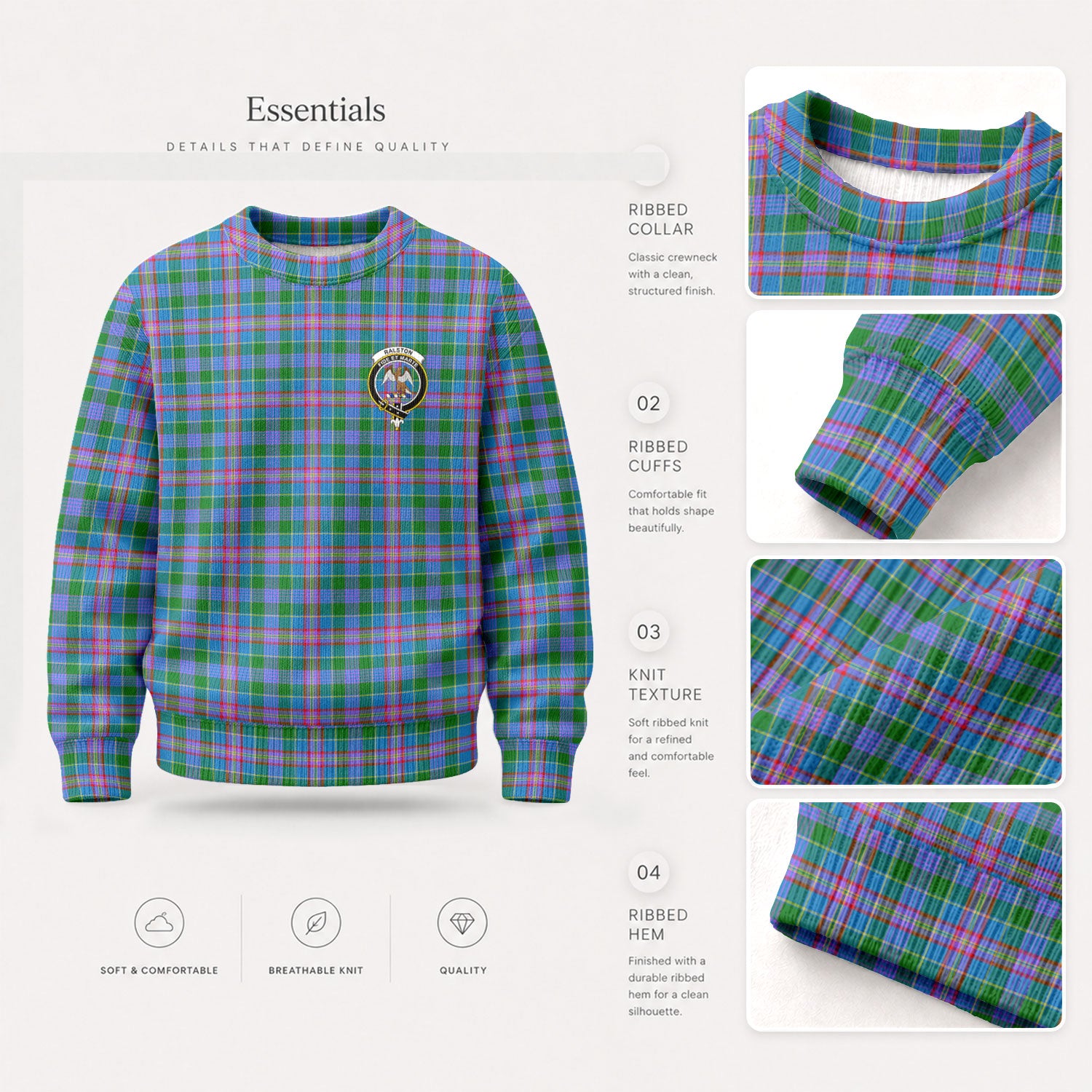 Ralston Tartan Crest Sweater