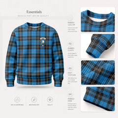 Ramsay Blue Ancient Tartan Crest Sweater