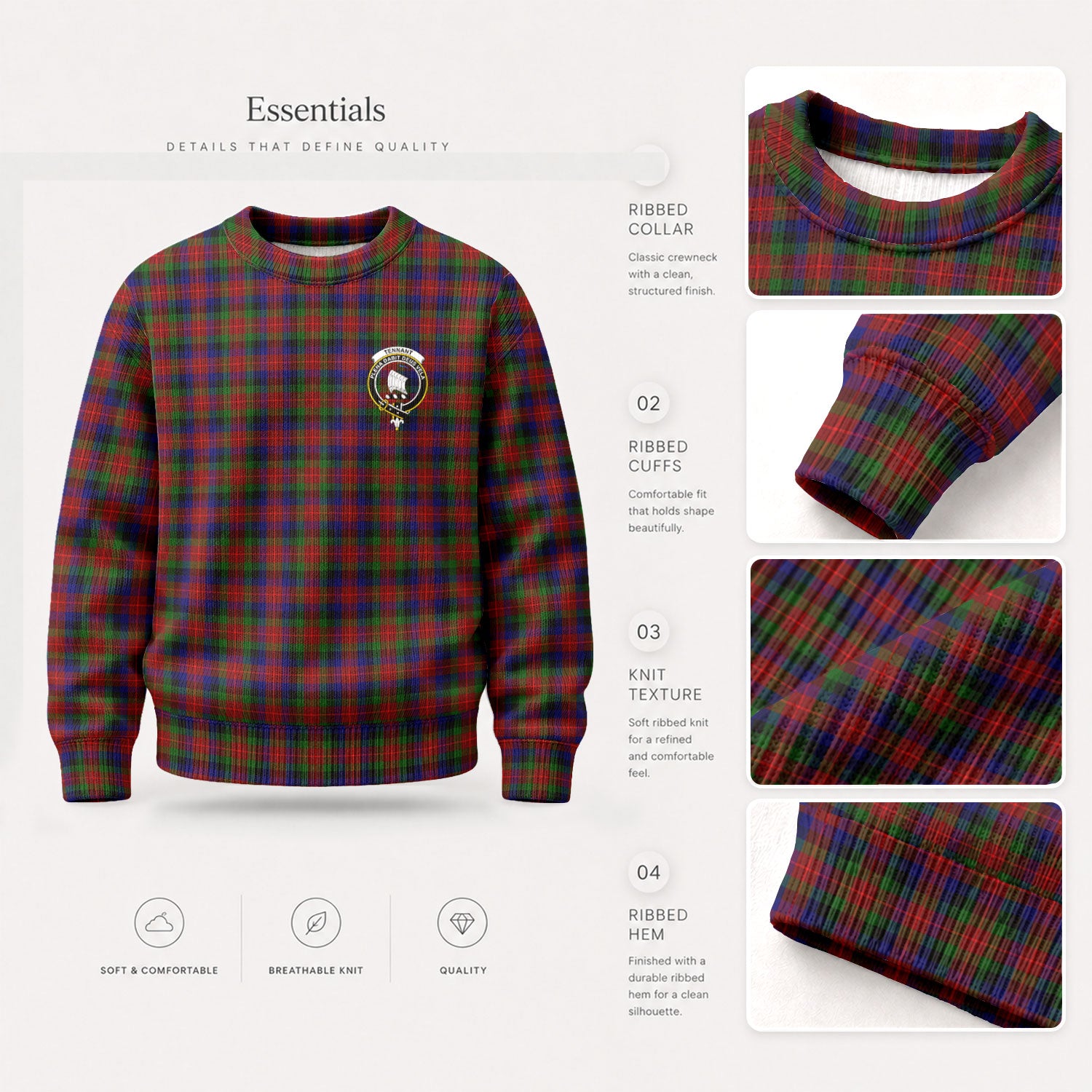 Tennant Tartan Crest Sweater