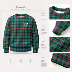 Urquhart Broad Red Ancient Tartan Crest Sweater