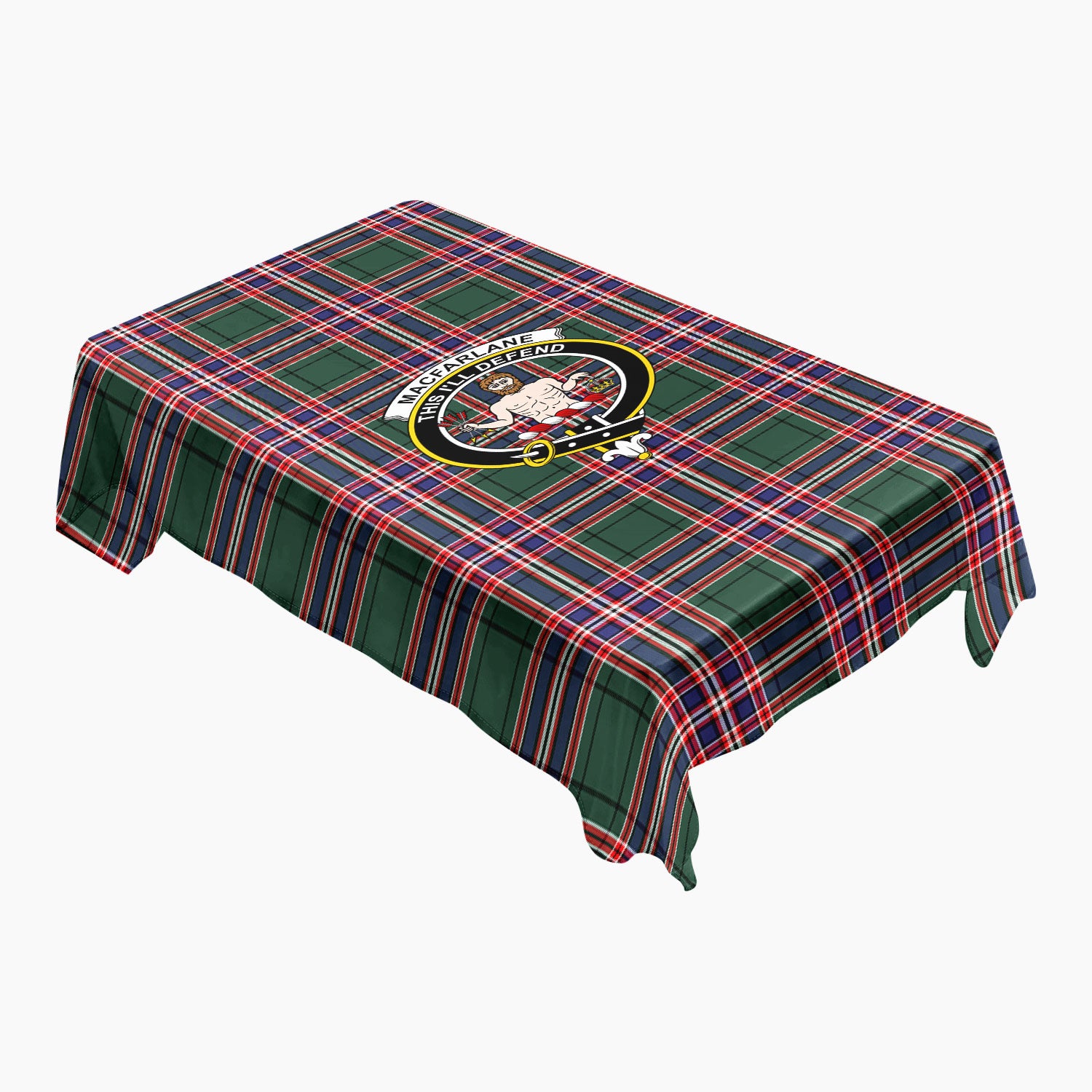 MacFarlane Hunting Modern Tartan Crest Tablecloth