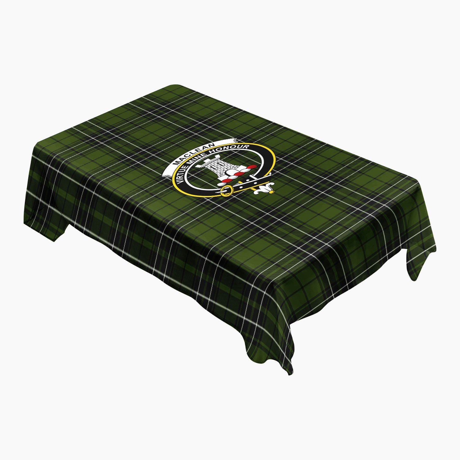 MacLean Hunting Tartan Crest Tablecloth