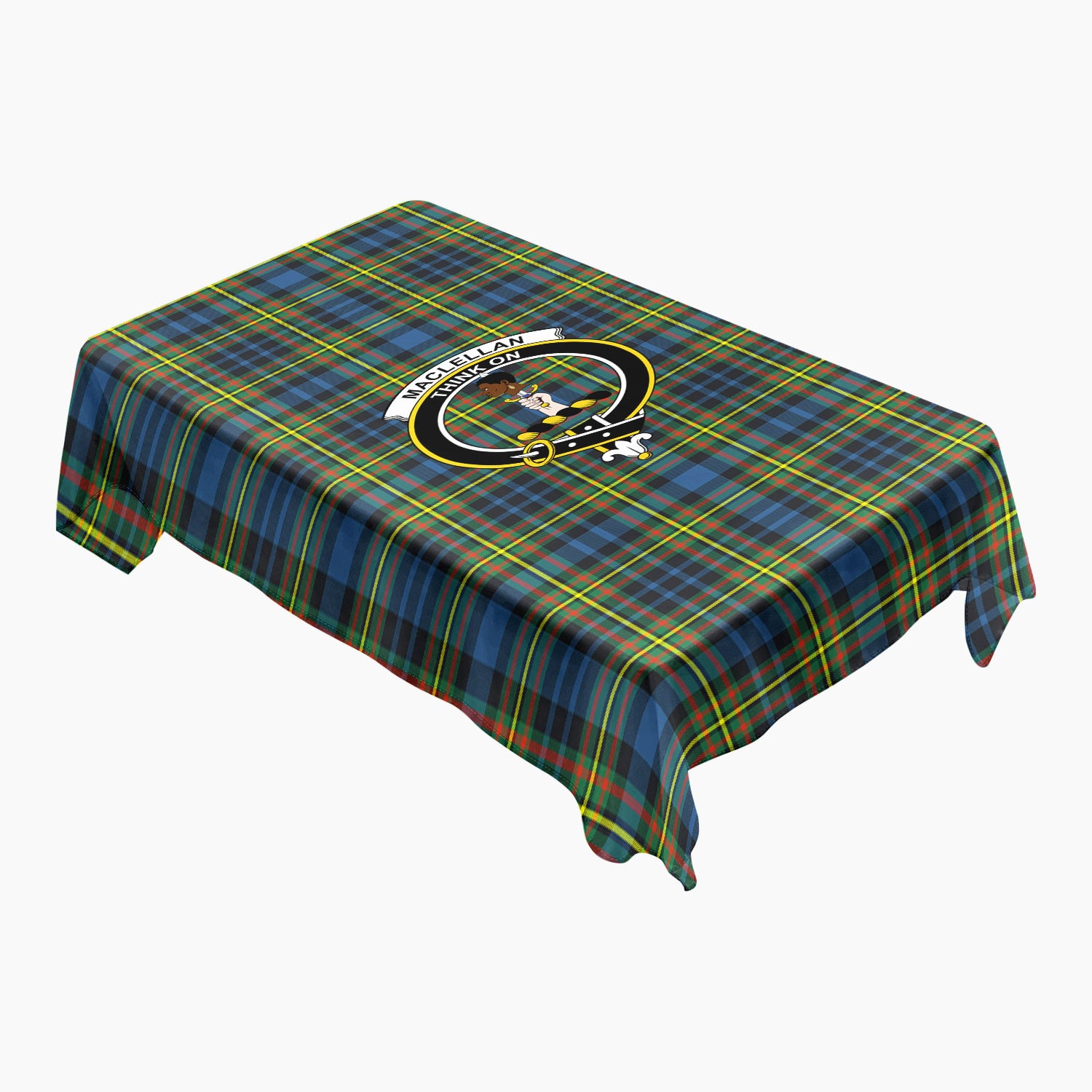 MacLellan Ancient Tartan Crest Tablecloth