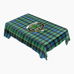 Mowat Ancient Tartan Crest Tablecloth