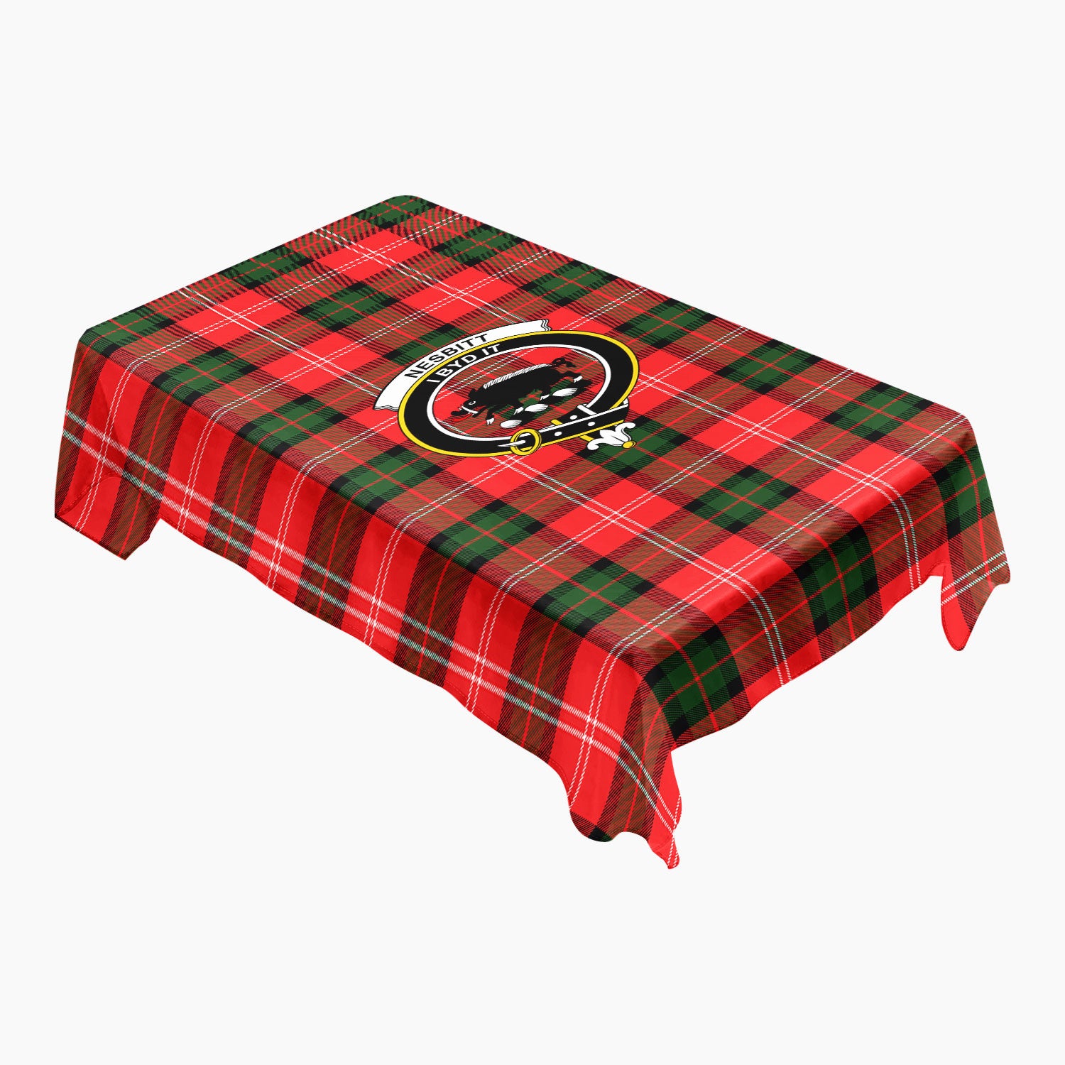 Nesbitt Modern Tartan Crest Tablecloth