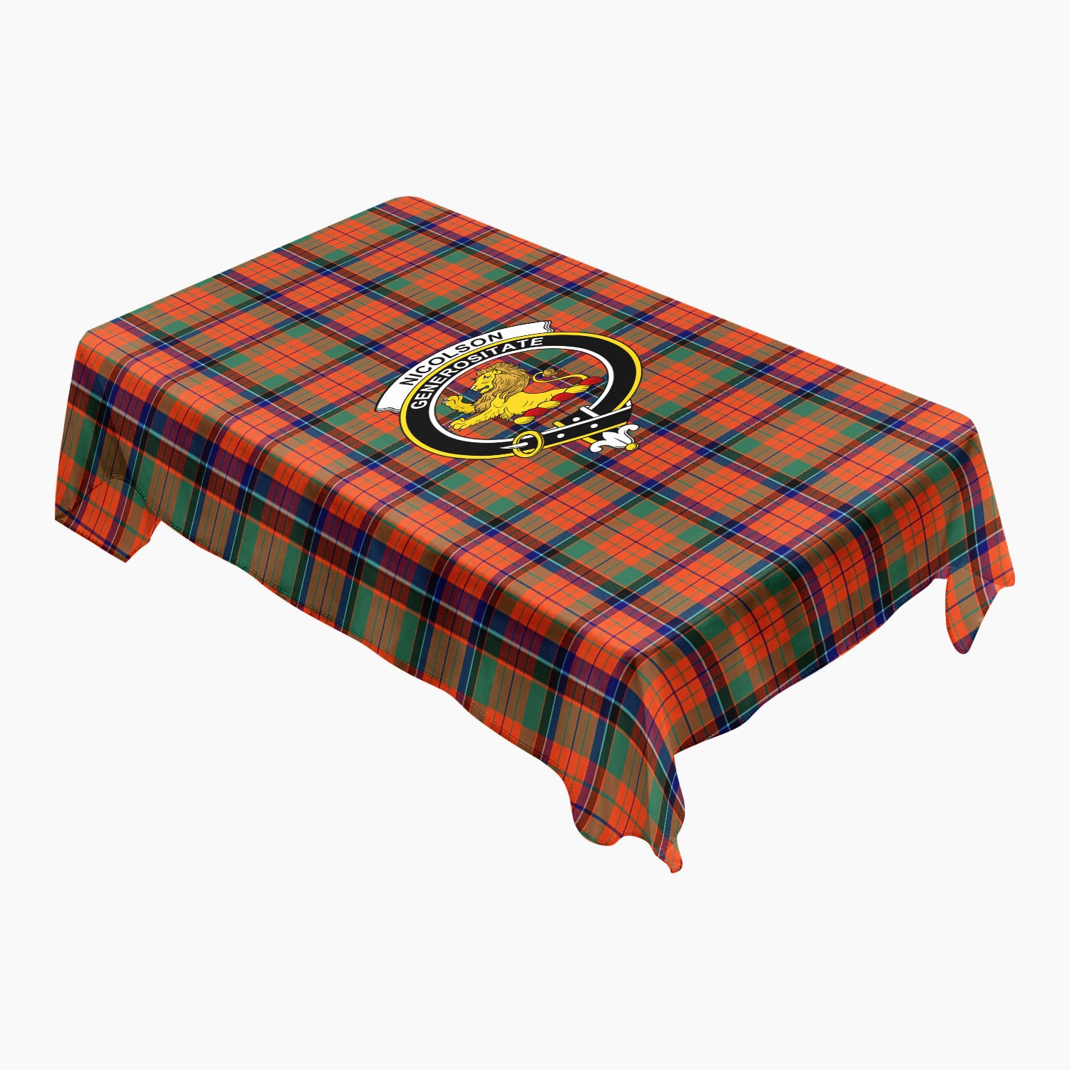 Nicolson Ancient Tartan Crest Tablecloth