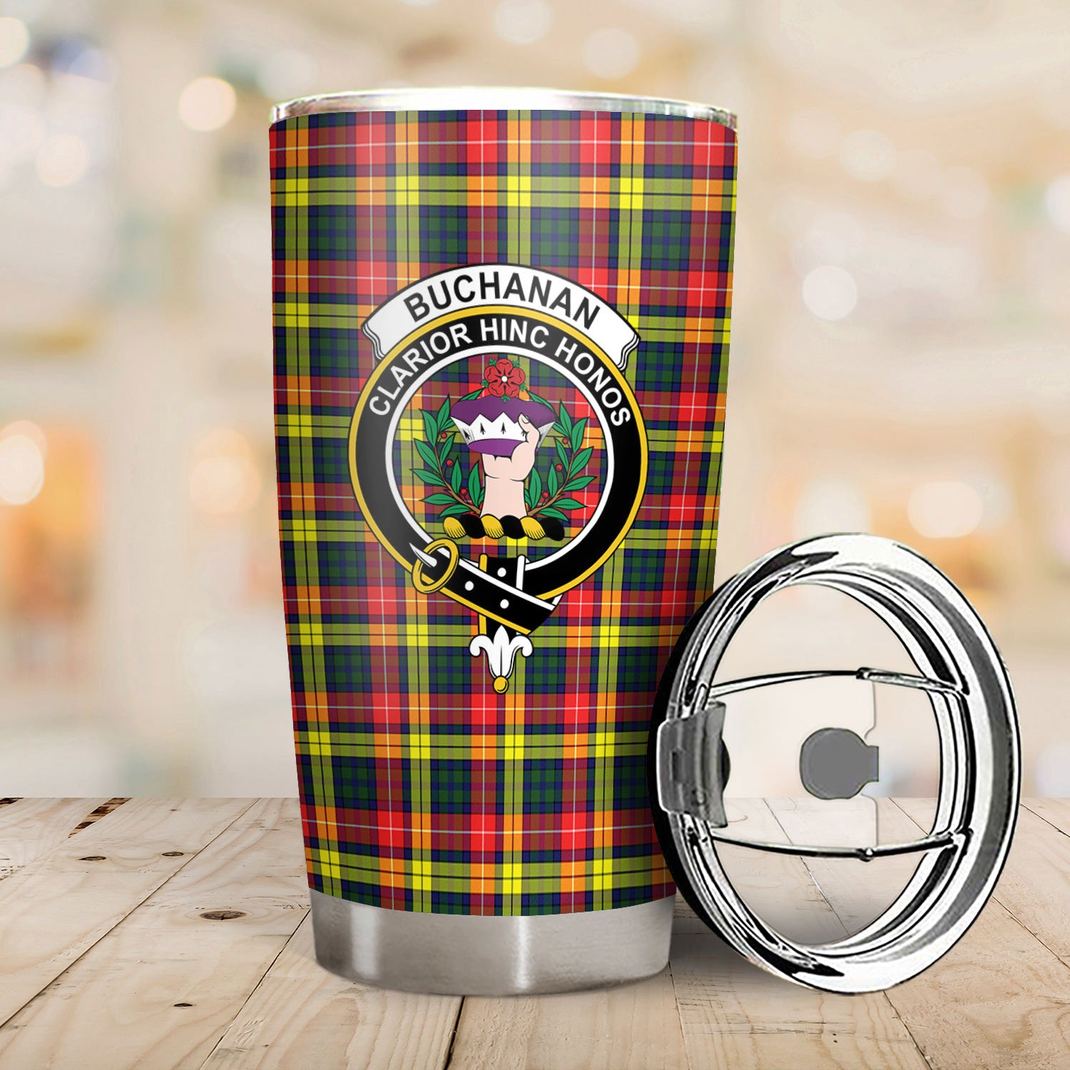 Buchanan Modern Tartan Crest Tumbler