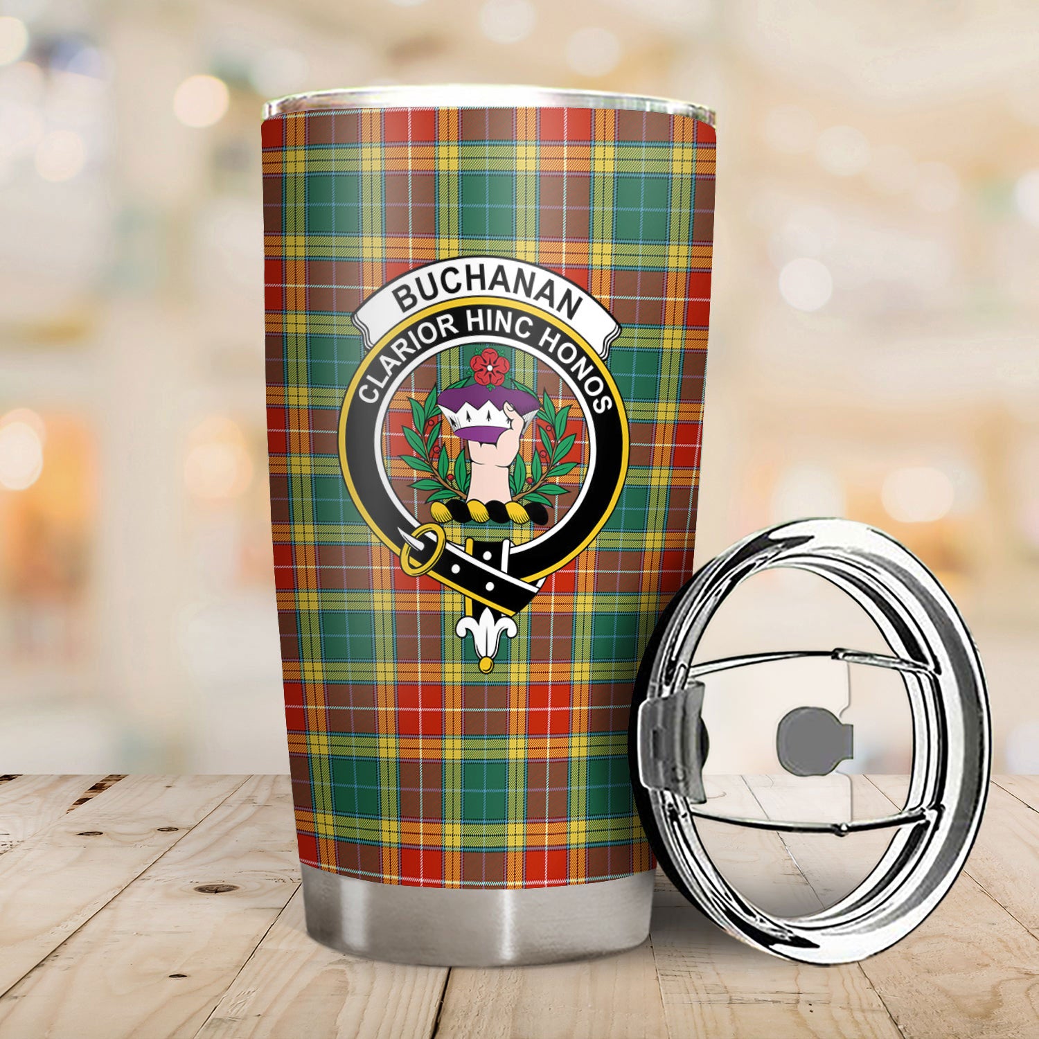 Buchanan Old Sett Tartan Crest Tumbler