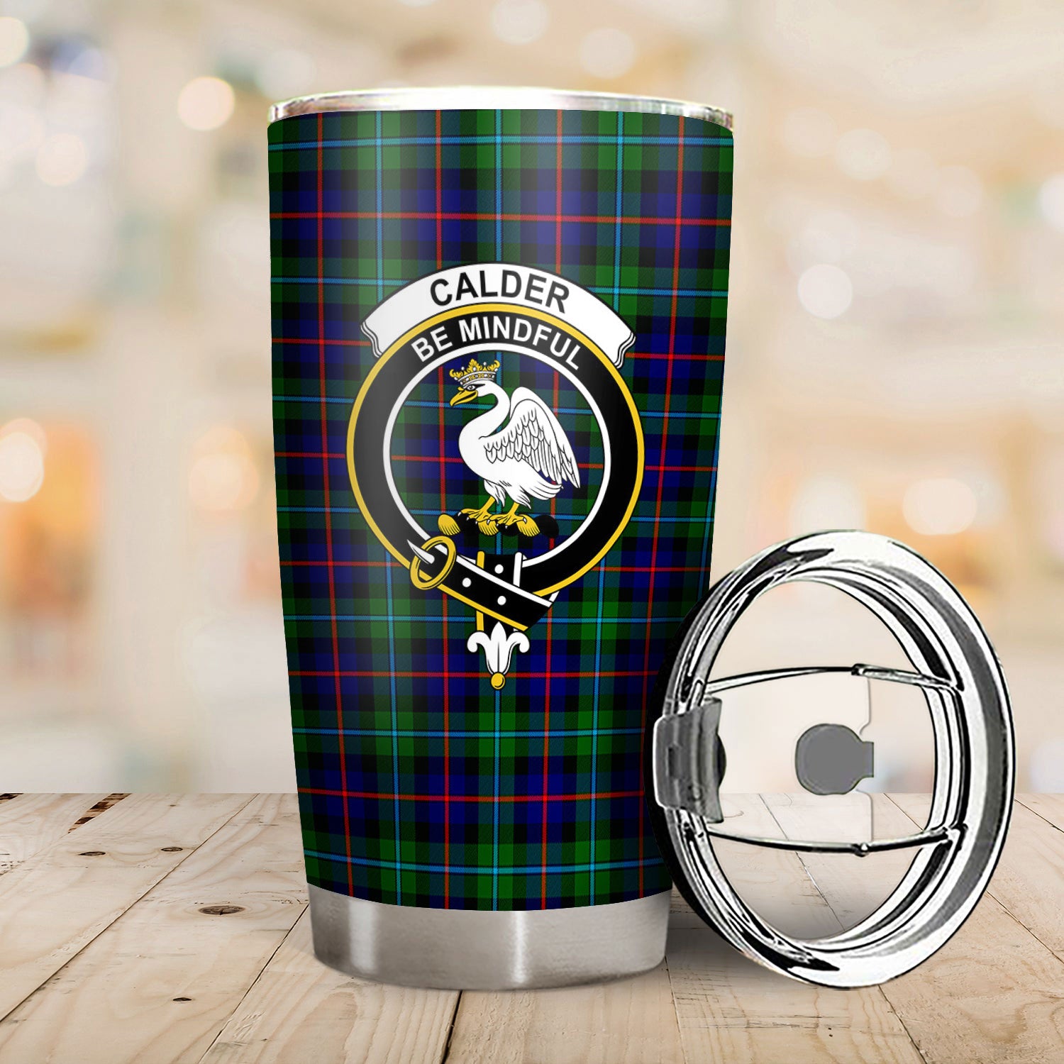 Calder (Calder-Campbell) Tartan Crest Tumbler