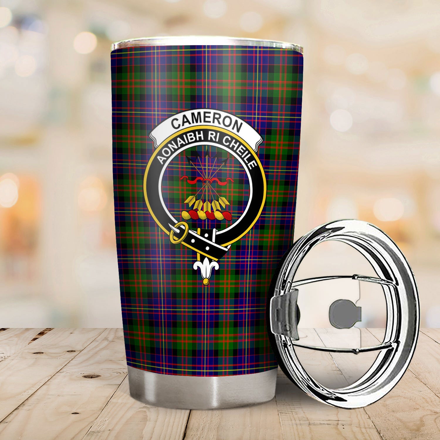 Cameron of Erracht Modern Tartan Crest Tumbler