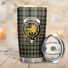 Campbell Argyll Weathered Tartan Crest Tumbler