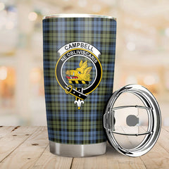 Campbell Faded Tartan Crest Tumbler