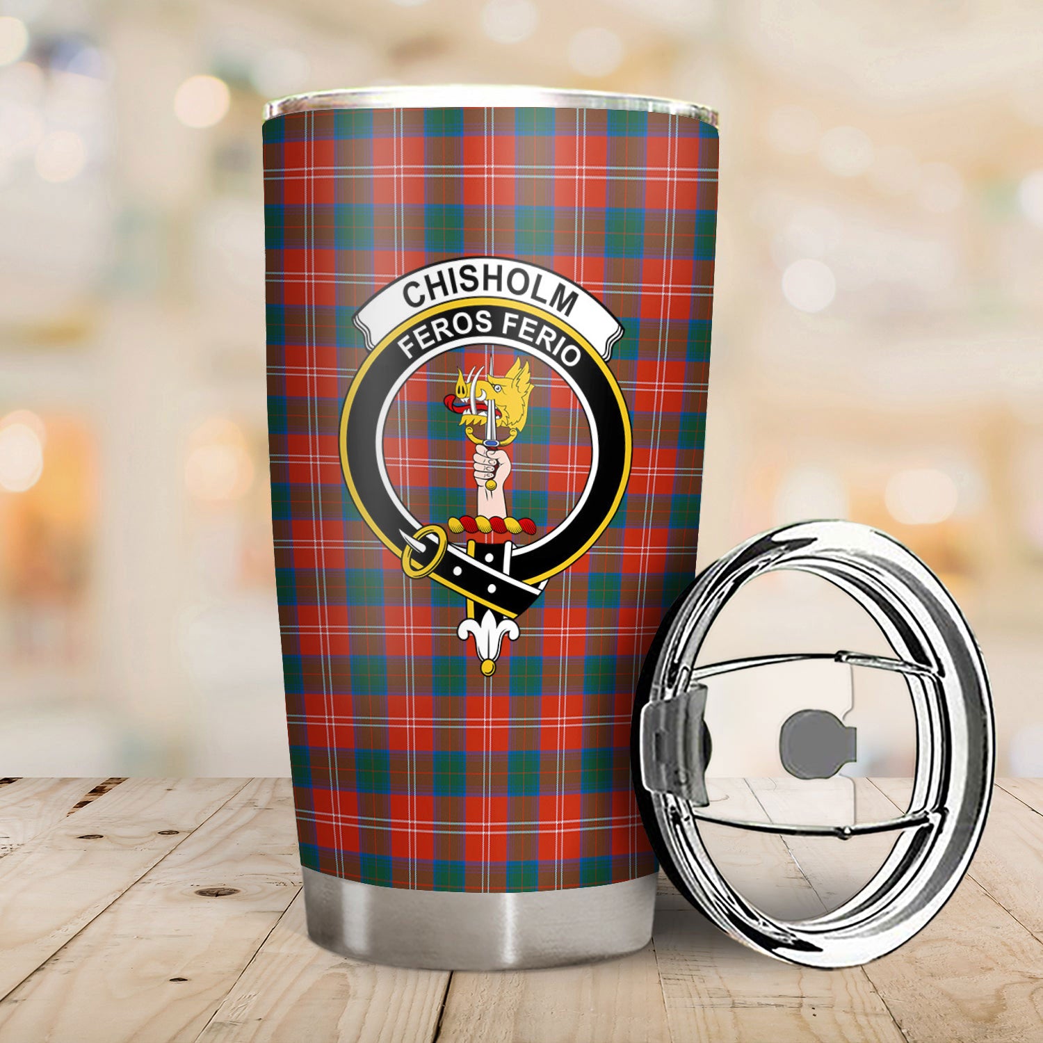 Chisholm Ancient Tartan Crest Tumbler