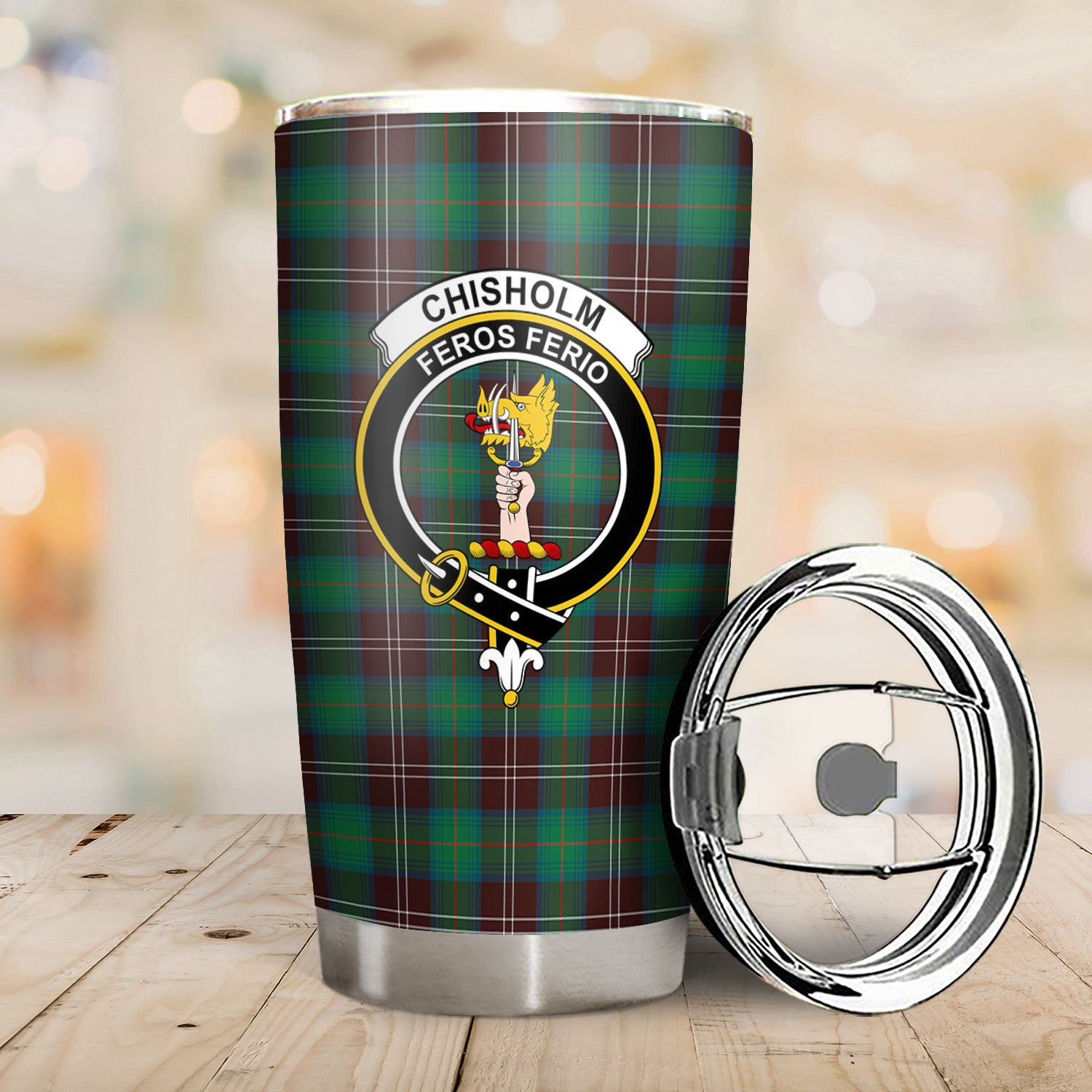 Chisholm Hunting Ancient Tartan Crest Tumbler