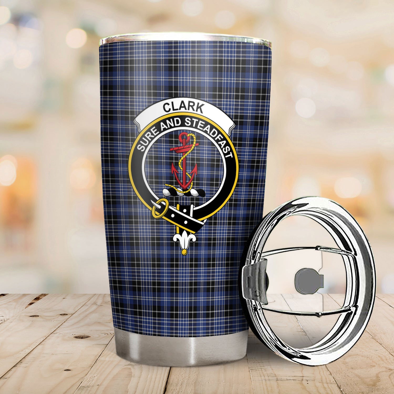 Clark Modern Tartan Crest Tumbler