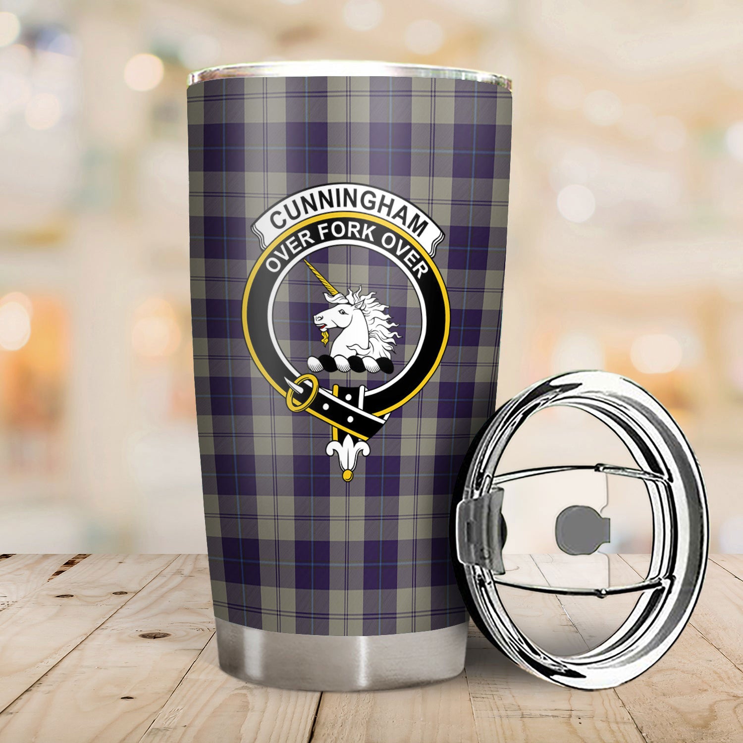 Cunningham Dress Blue Dancers Tartan Crest Tumbler