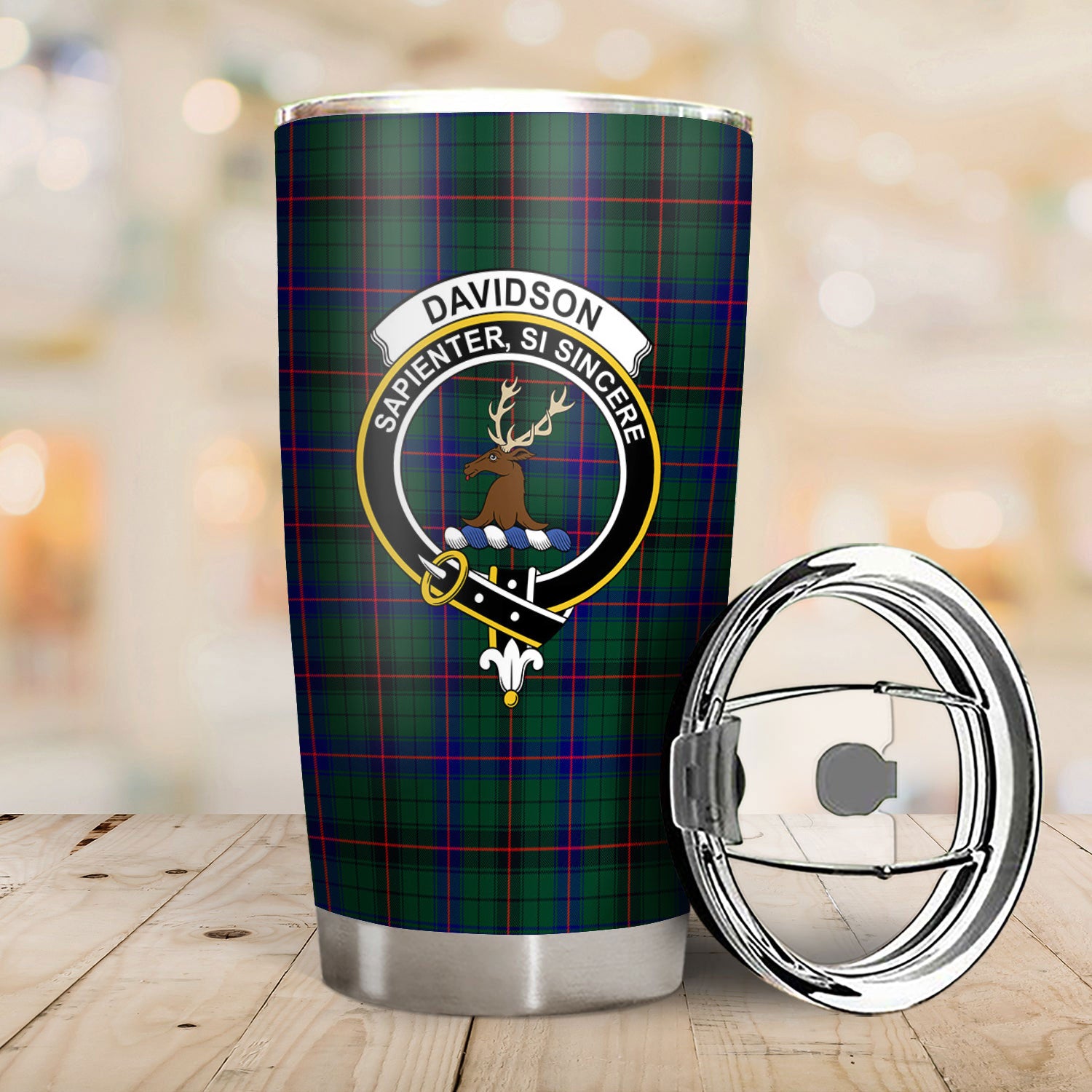 Davidson Modern Tartan Crest Tumbler