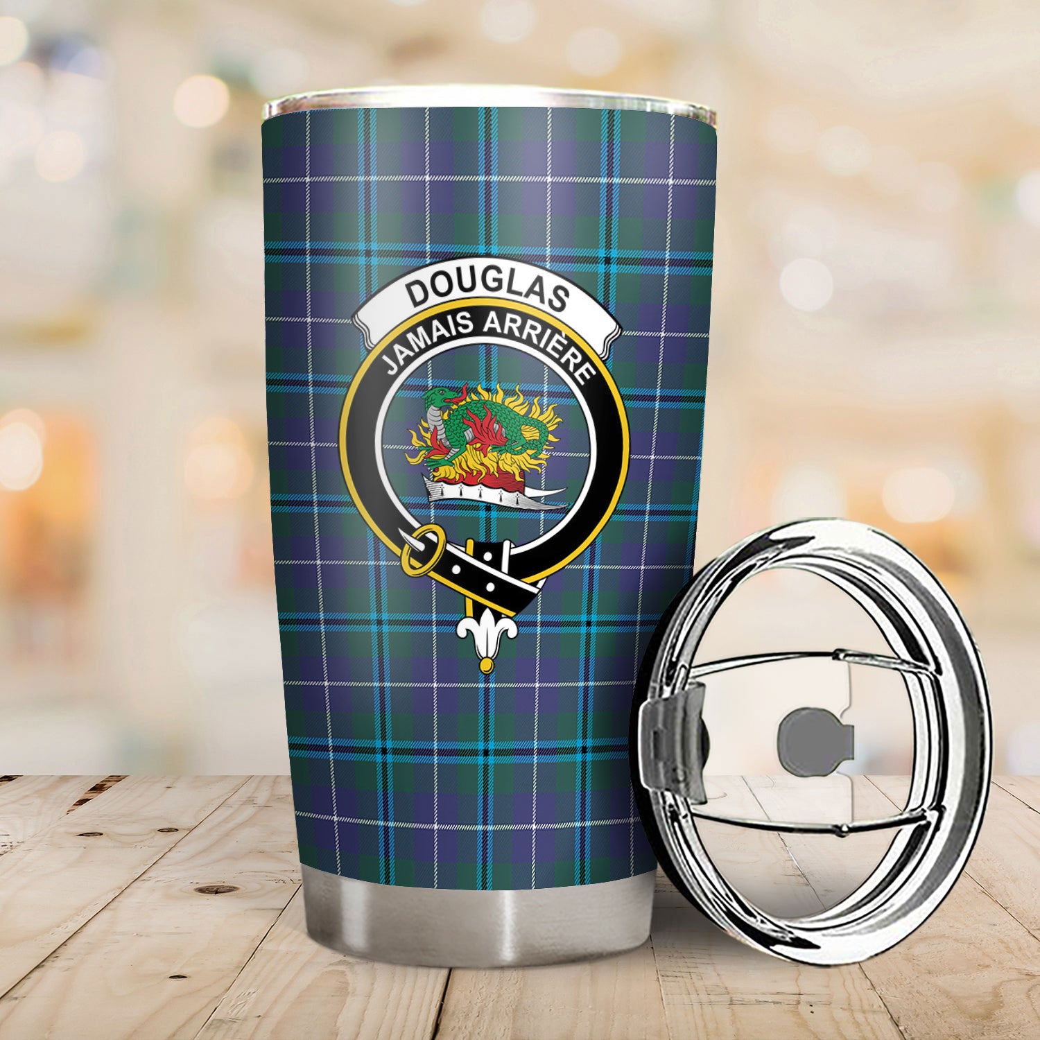 Douglas Modern Tartan Crest Tumbler