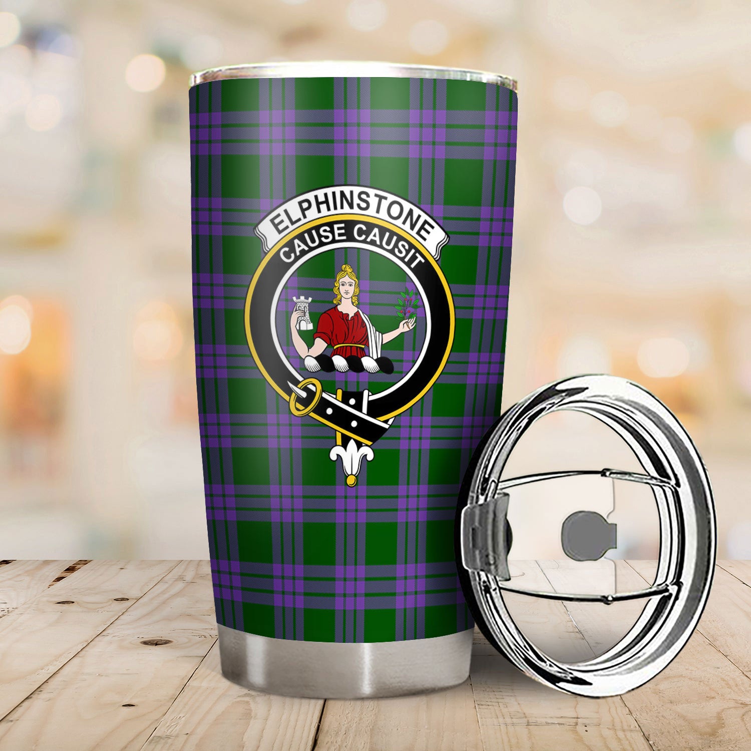 Elphinstone Tartan Crest Tumbler