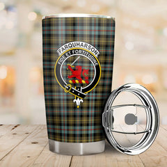 Farquharson Weathered Tartan Crest Tumbler