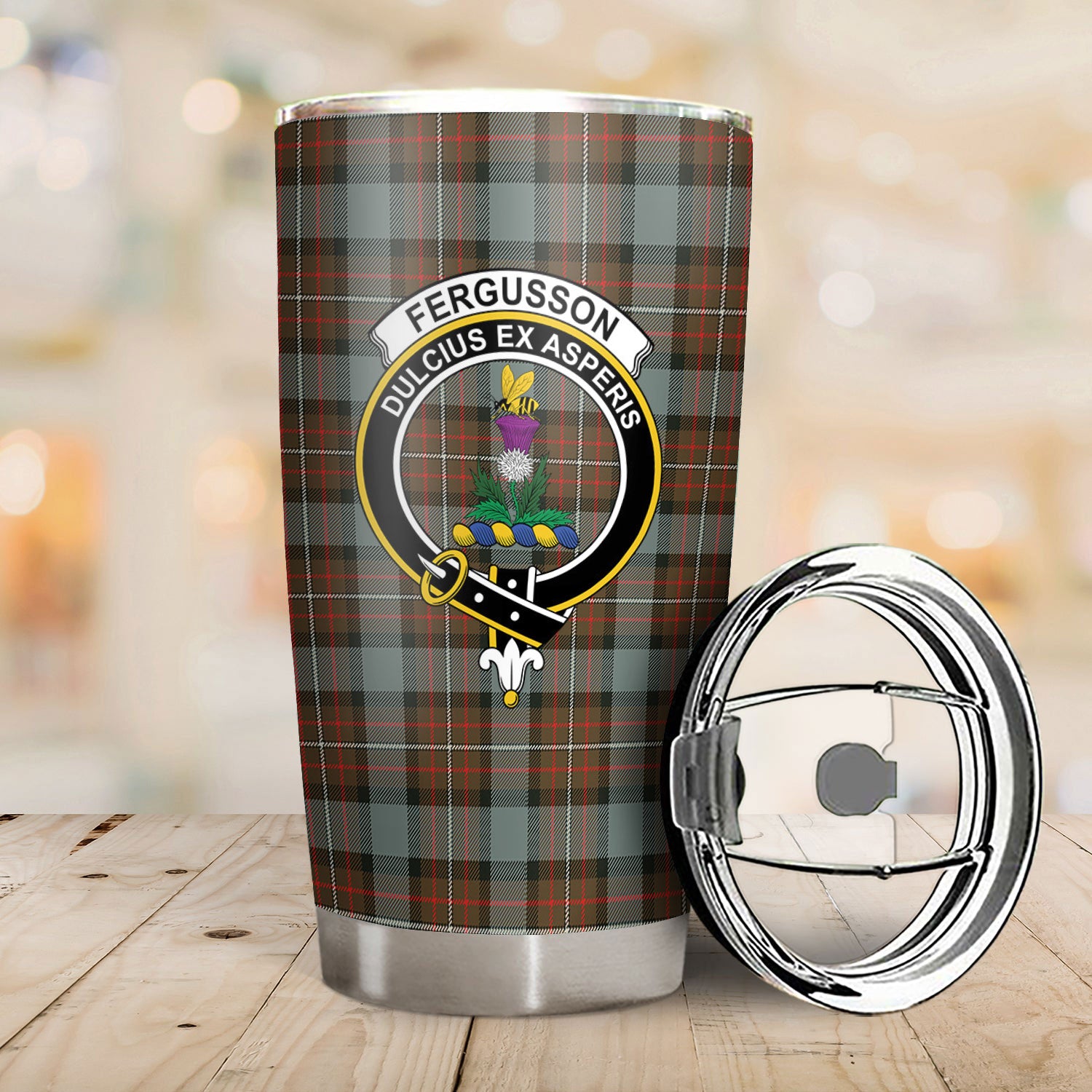 Fergusson Weathered Tartan Crest Tumbler