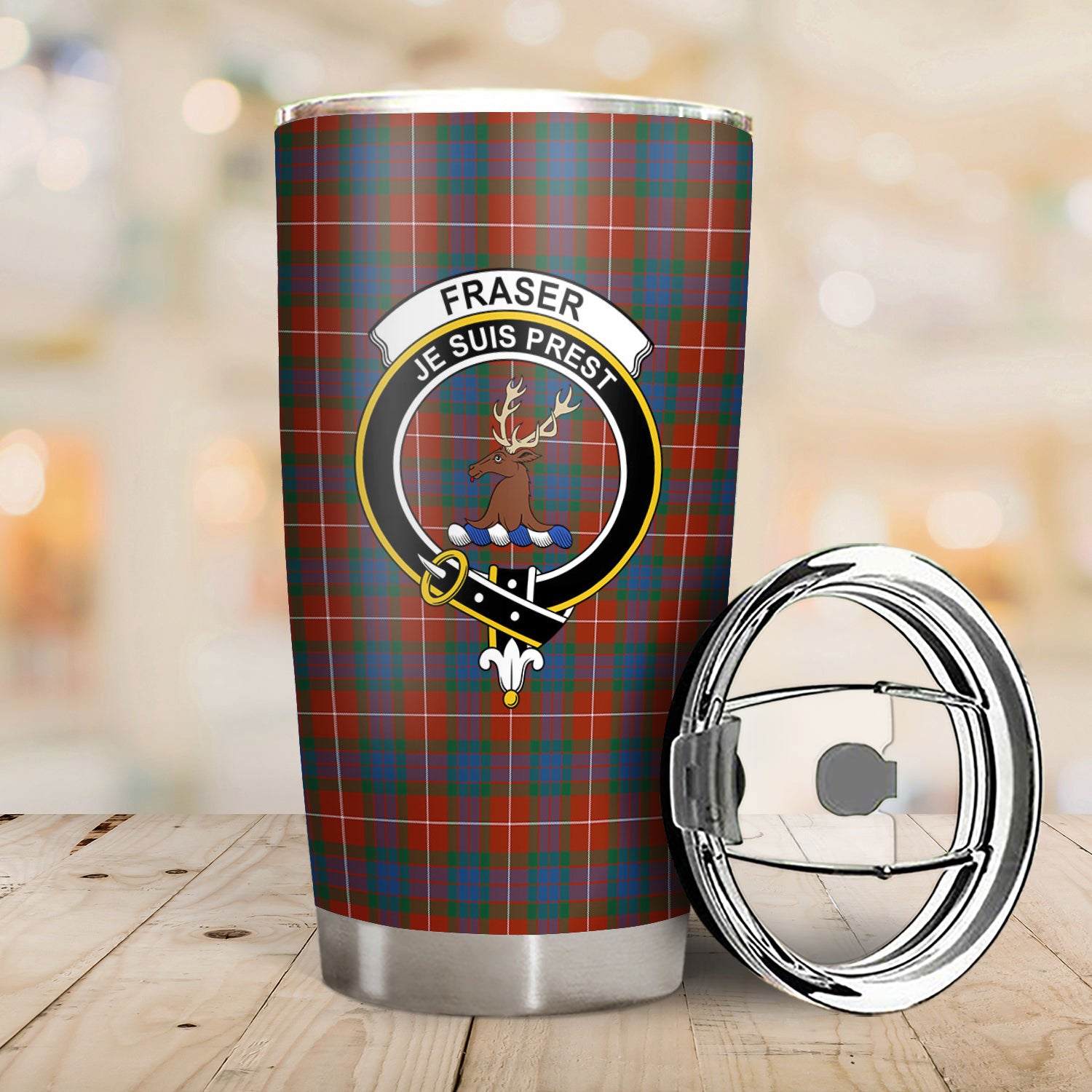 Fraser (of Lovat) Ancient Tartan Crest Tumbler