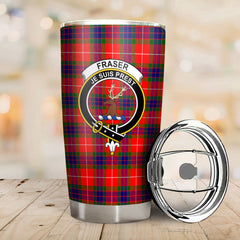 Fraser (of Lovat) Modern Tartan Crest Tumbler