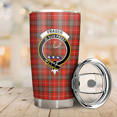 Fraser (of Lovat) Weathered Tartan Crest Tumbler