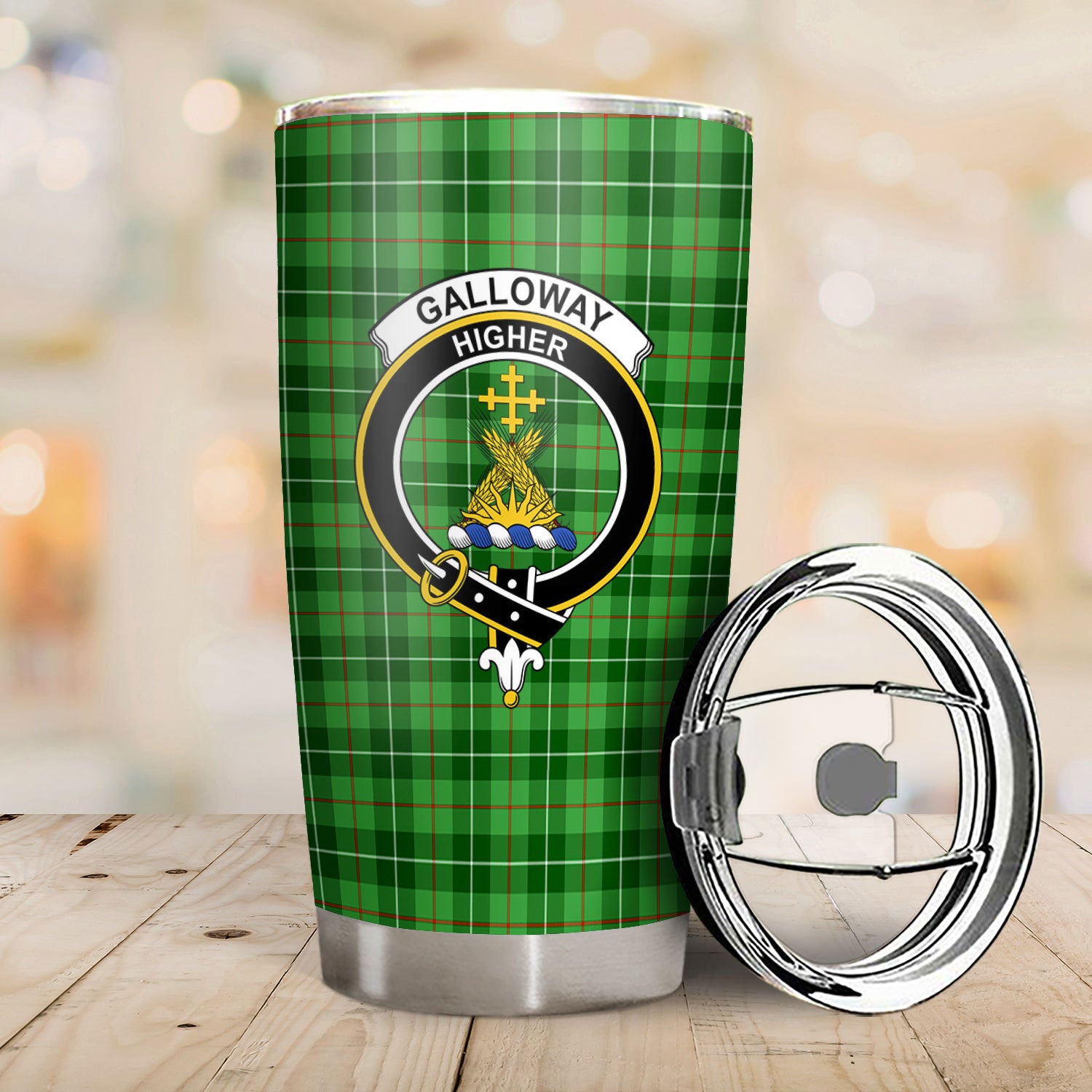 Galloway District Tartan Crest Tumbler