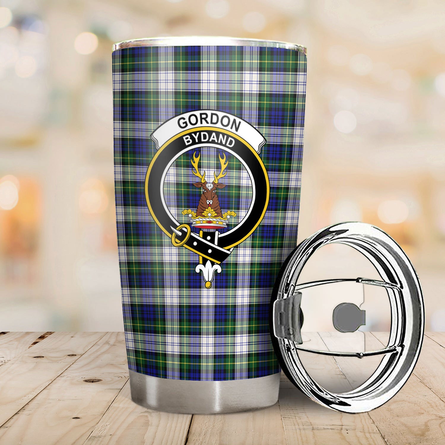 Gordon Dress Modern Tartan Crest Tumbler