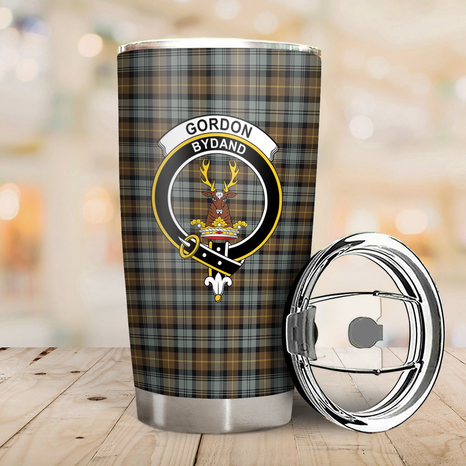 Gordon Weathered Tartan Crest Tumbler