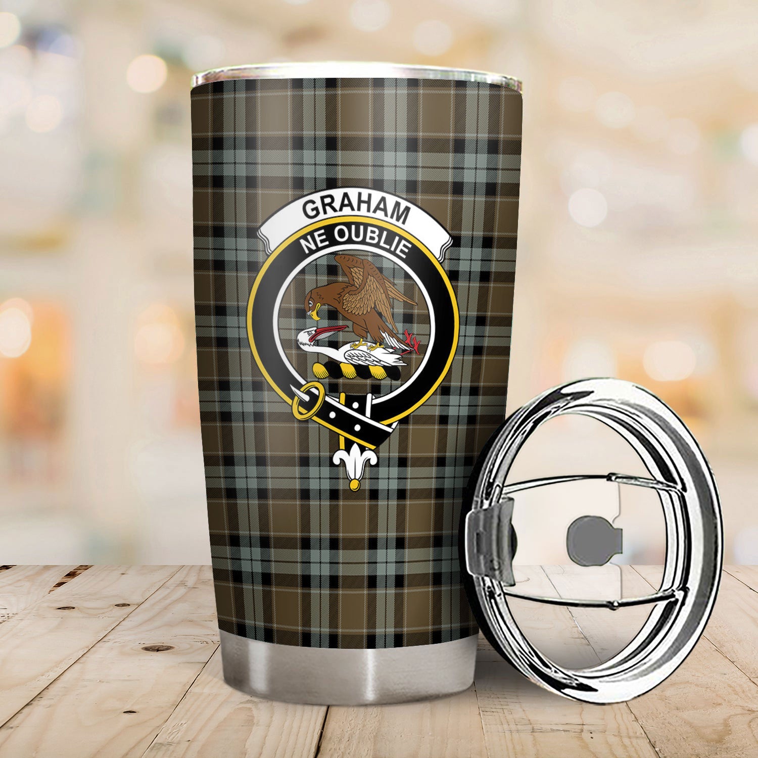 Graham of Menteith Weathered Tartan Crest Tumbler