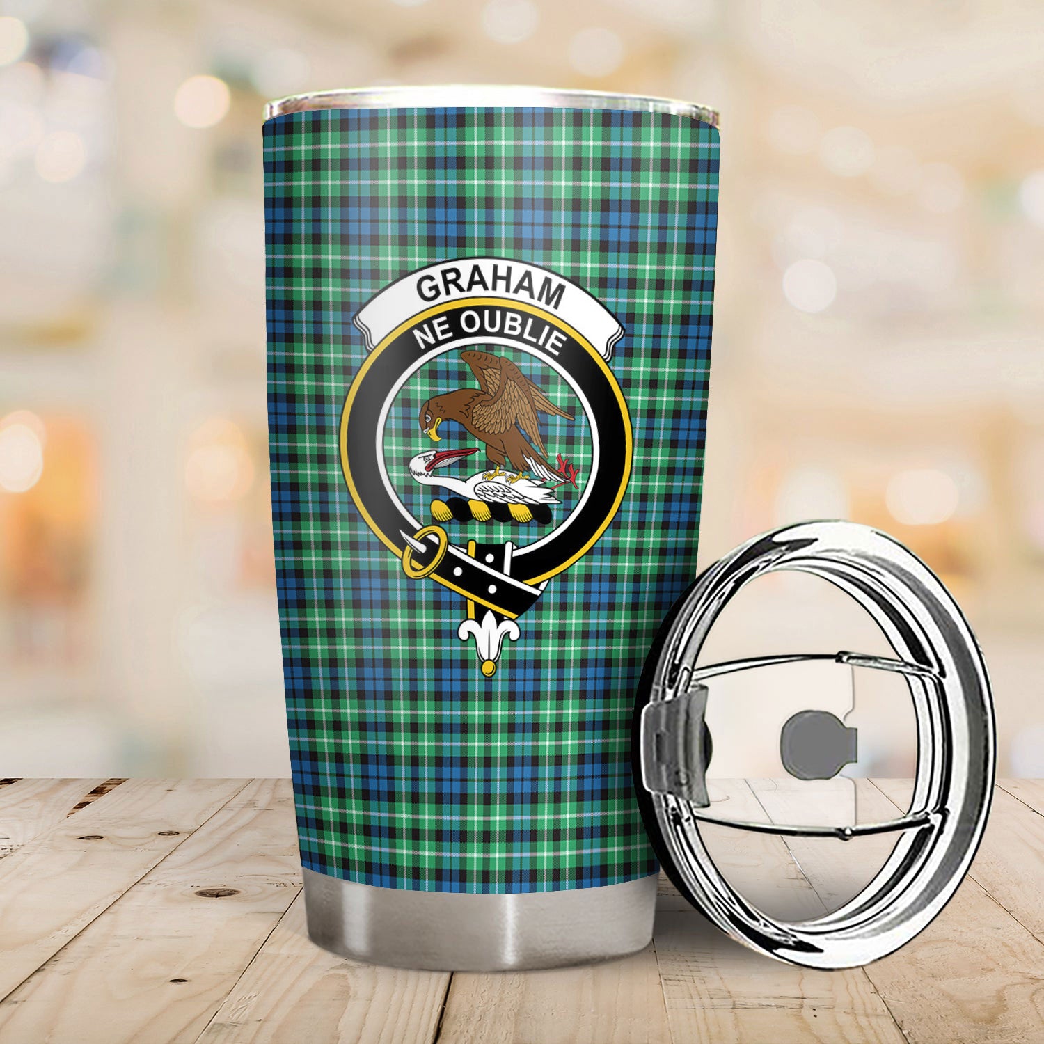 Graham of Montrose Ancient Tartan Crest Tumbler