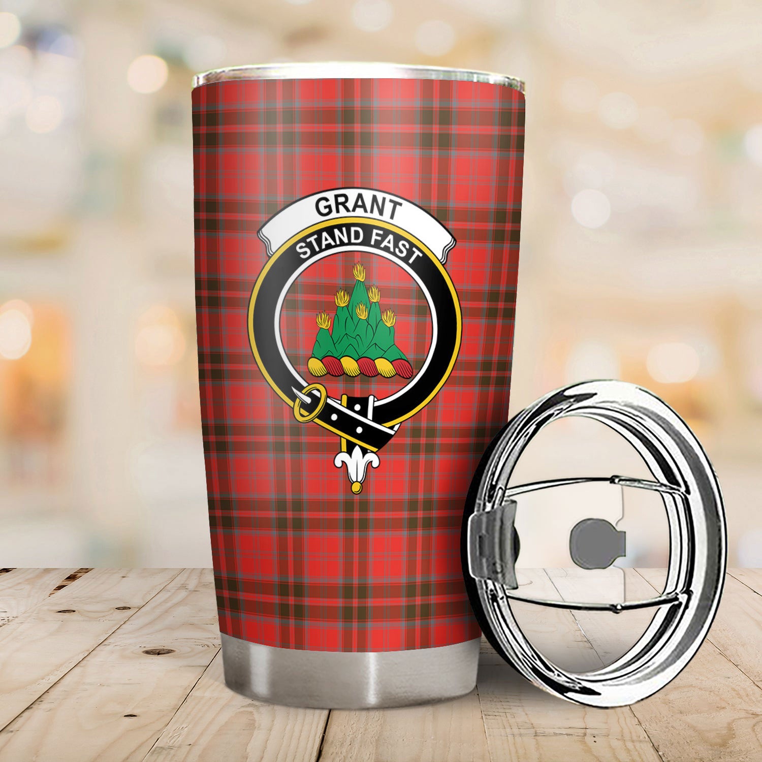 Grant Weathered Tartan Crest Tumbler