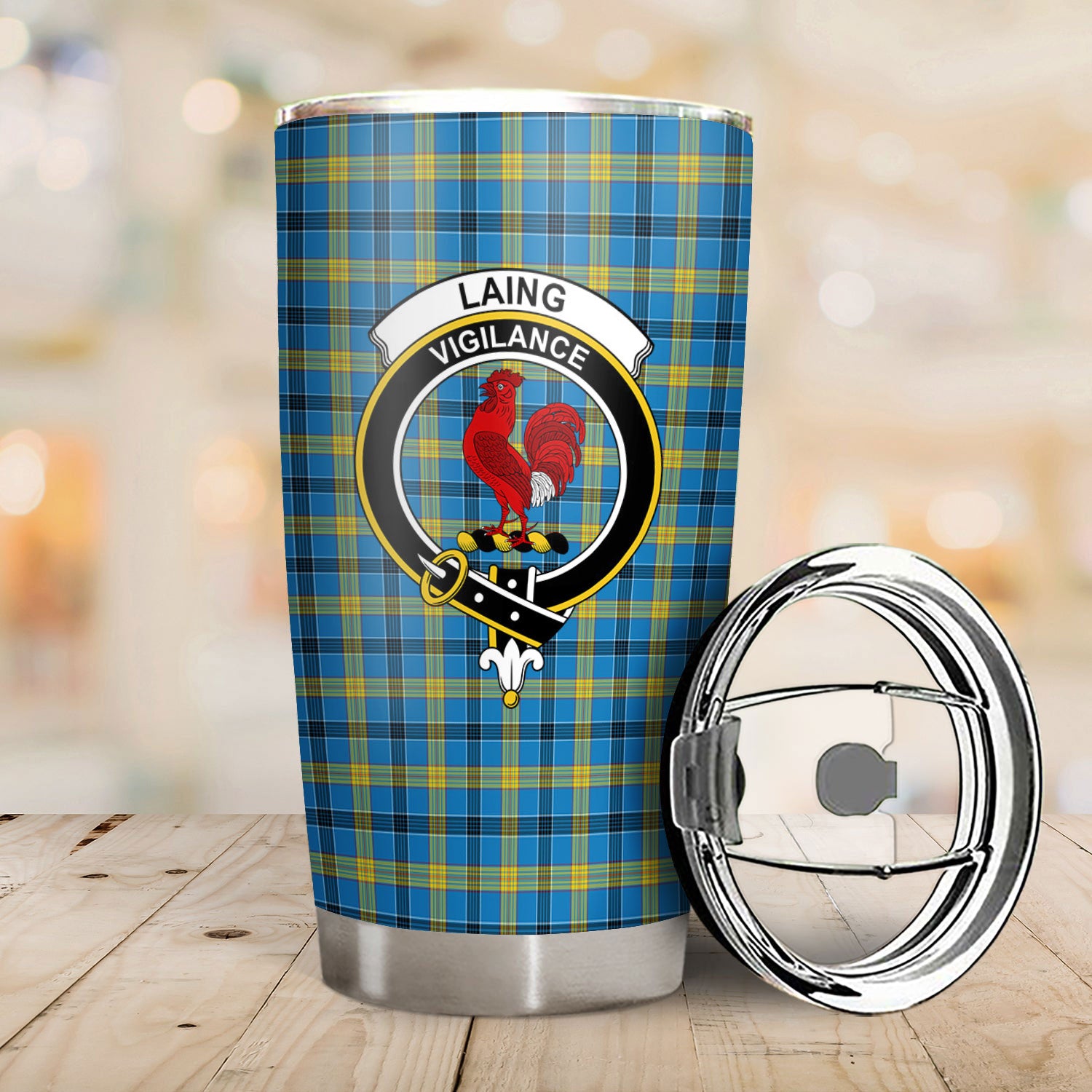 Laing Tartan Crest Tumbler