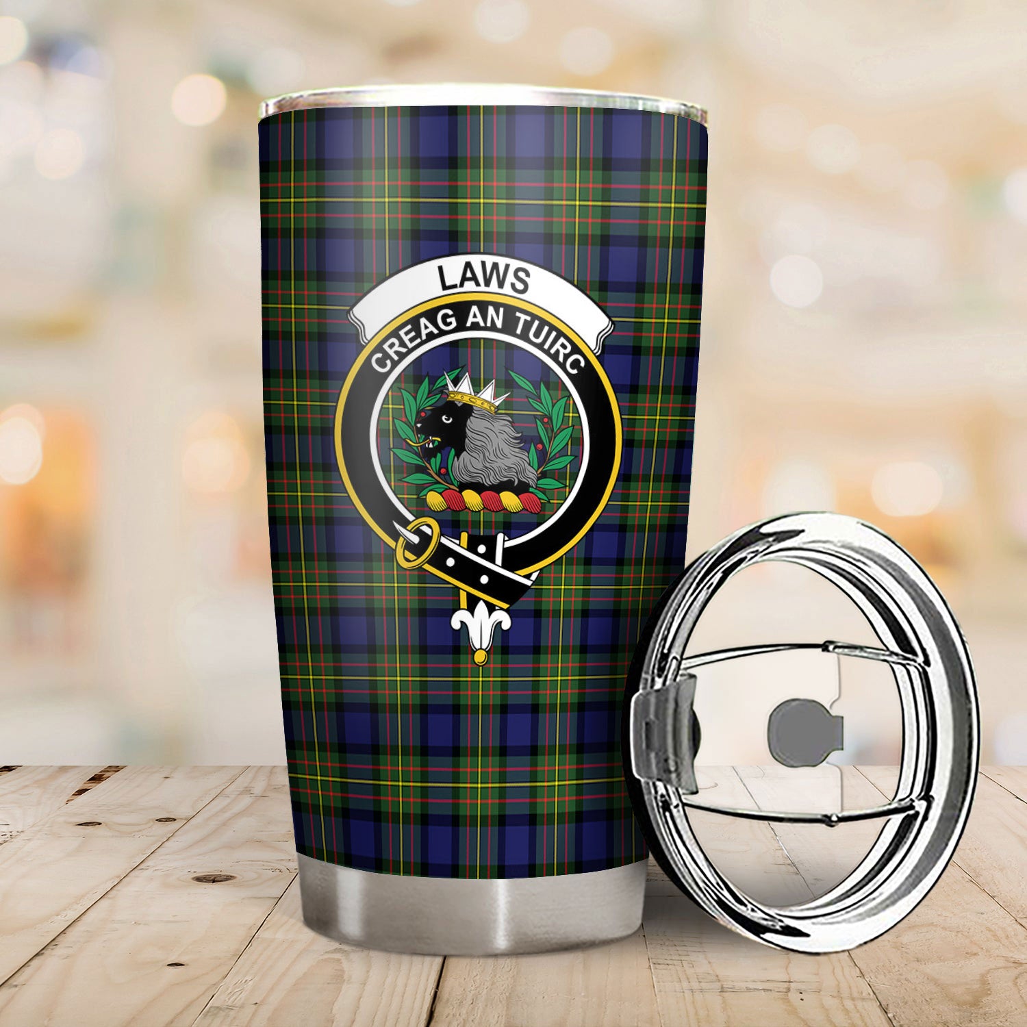 Laws Tartan Crest Tumbler